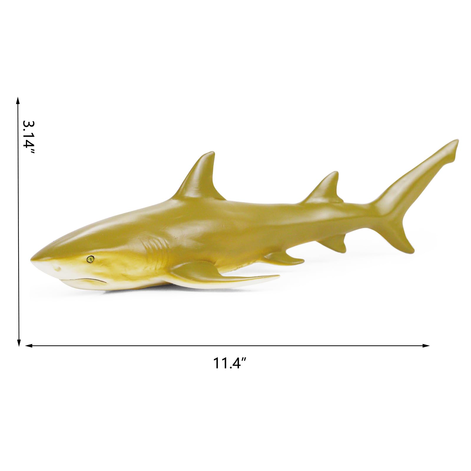 Gemini & Genius Marine Animal World Toy - Realistic Lemon Shark & Great White Shark Action Figures, Soft Rubber Ocean Sea Animals for Kids Role Play, Swimming Pool, Beach & Bath Toys | Educational STEM Learning Toys for Toddlers & Children