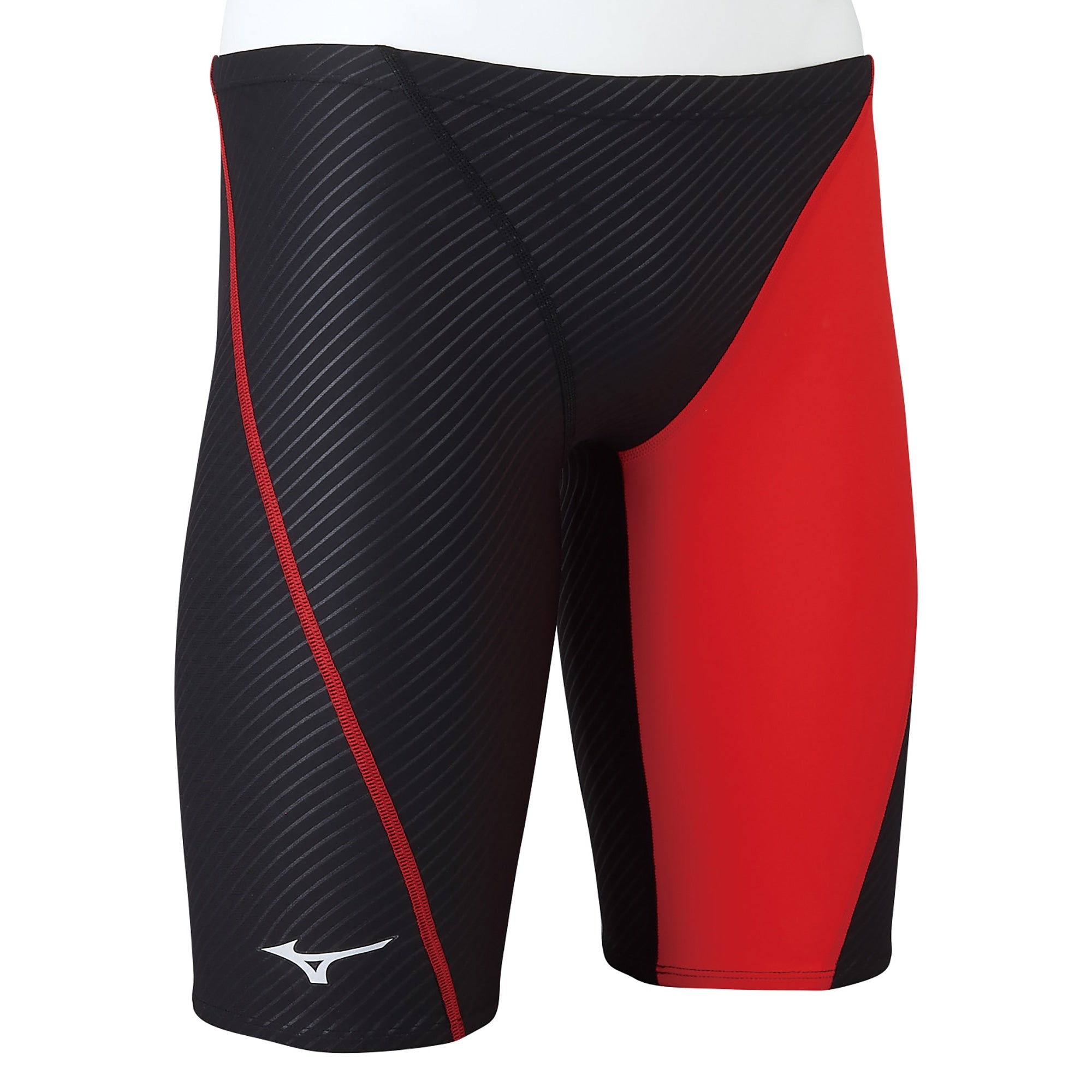 Mizuno Exer Suits Half Spats - Black/Red Compression Leggings for Running, Training & Sports Performance