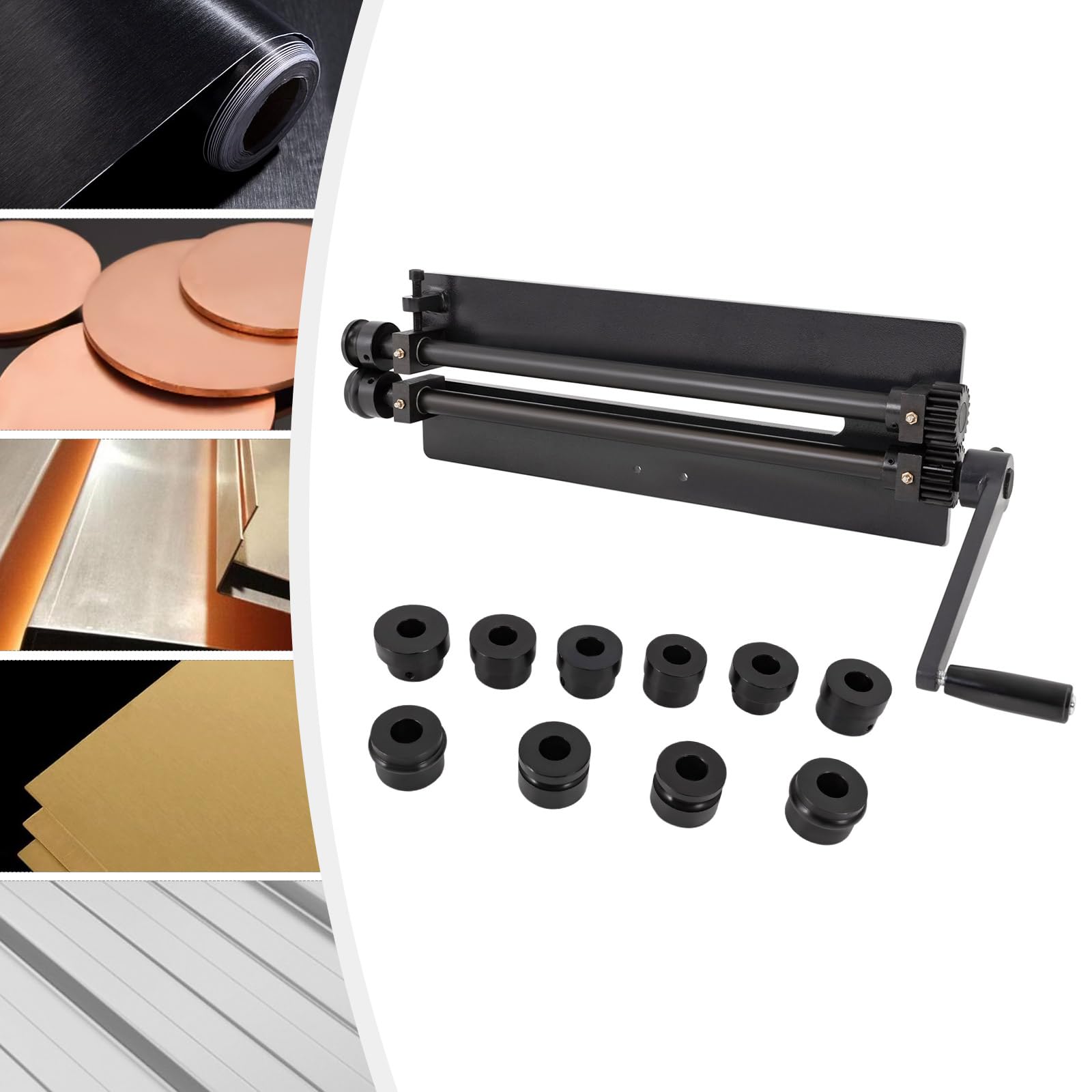 Professional RM18 Bead Roller Tool with 6 Die Sets - Heavy Duty Sheet Metal Fabrication Machine for Flaring, Beading & Panel Reinforcement | Perfect for Automotive Repair, Metalworking & DIY Projects