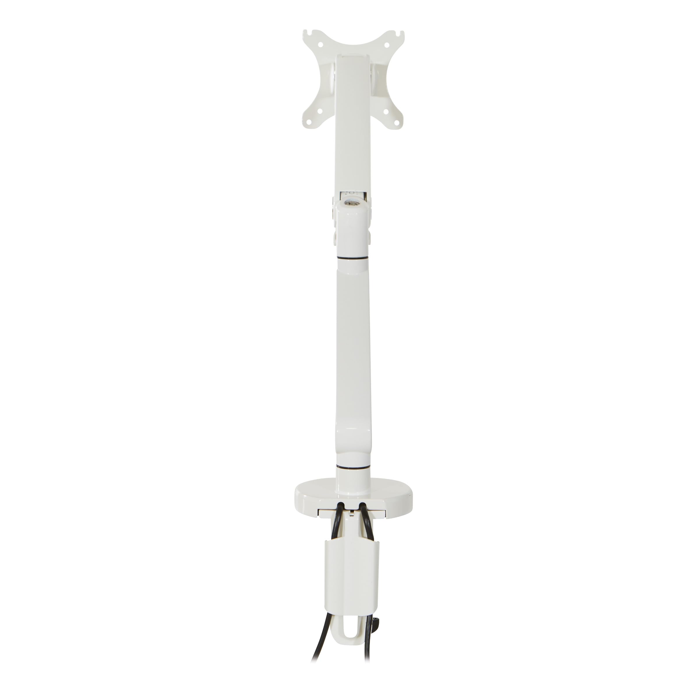 Office Star Ascend II Single Monitor Arm with Dual USB 3.0 Ports, 3-Point Rotation & VESA Mount - Adjustable for 17 to 30 Inch Screens (White) - Perfect for Home Office, Gaming & Workspace Setup