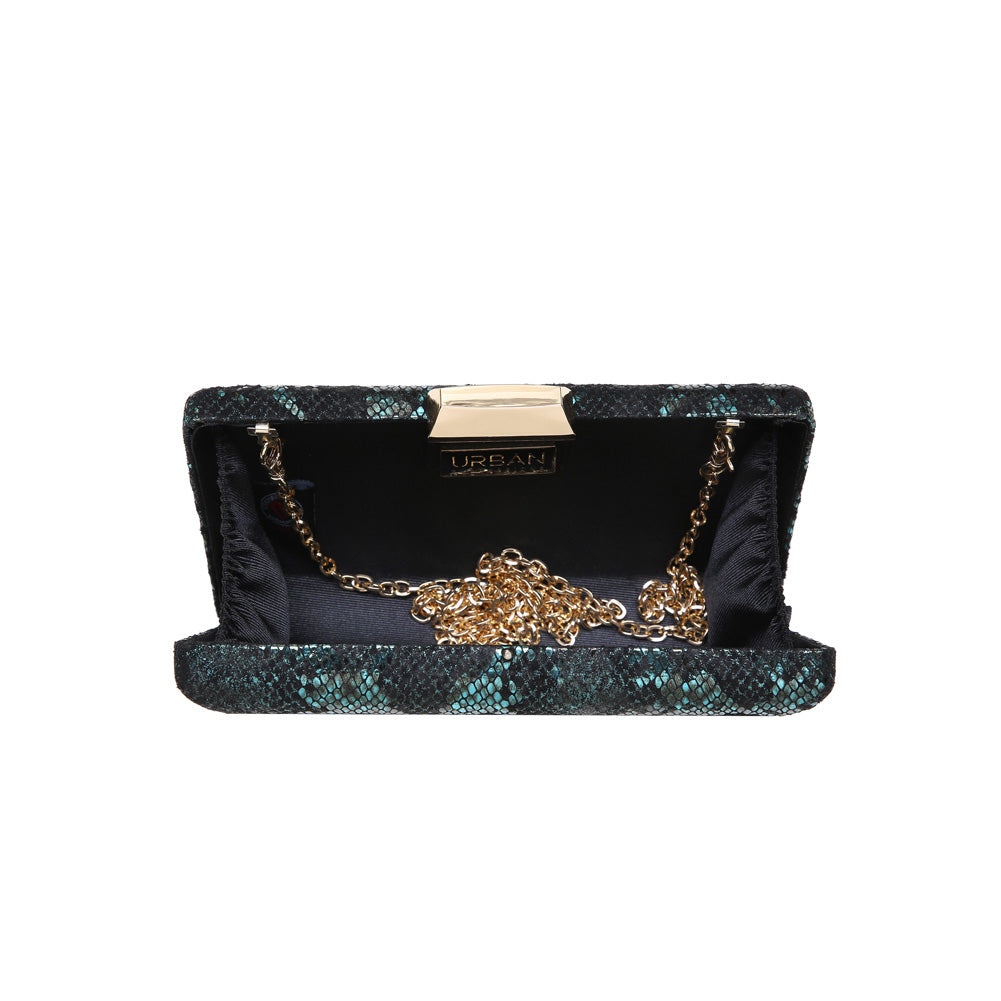 Elegant Floral Snake Print Evening Clutch - Perfect for Parties, Weddings & Special Occasions