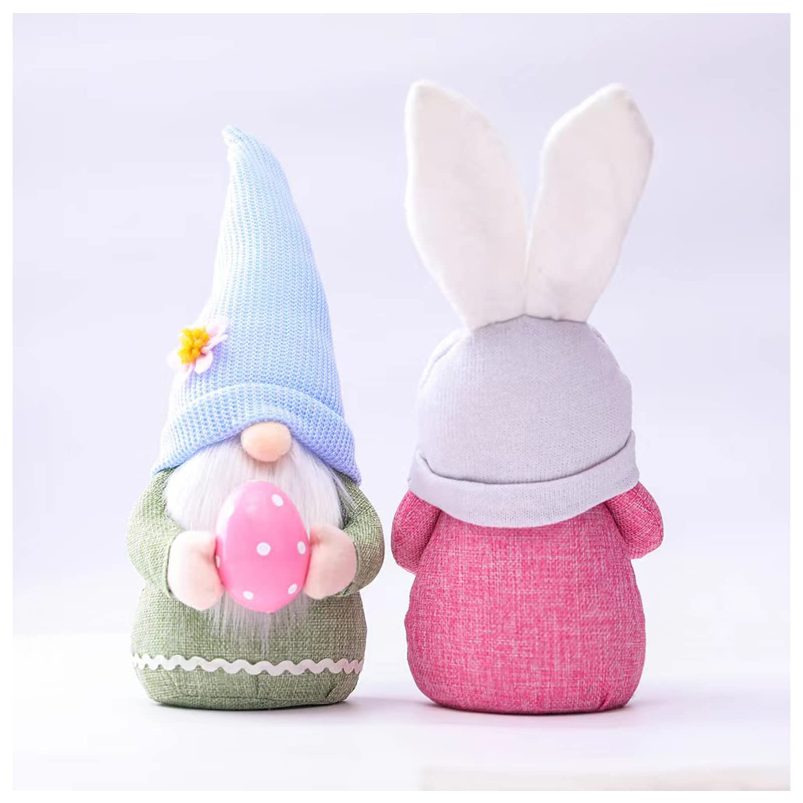 2PCS Easter Gnome Faceless Plush Dolls - Cute Easter Decorations for Kids, Home & Holiday Gifts | Perfect for Easter Basket Stuffers, Spring Home Decor & Party Favors