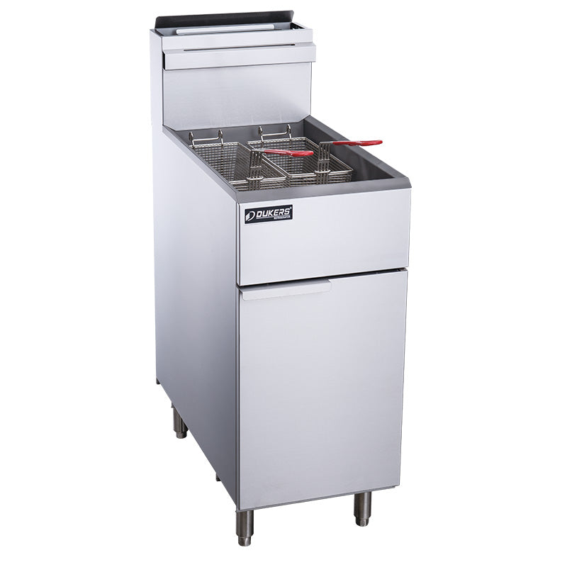 Dukers DCF4 LPG Liquid Propane Gas Fryer with 4 Tube Burners - Commercial Outdoor Cooking for Restaurants, Catering & Backyard BBQs