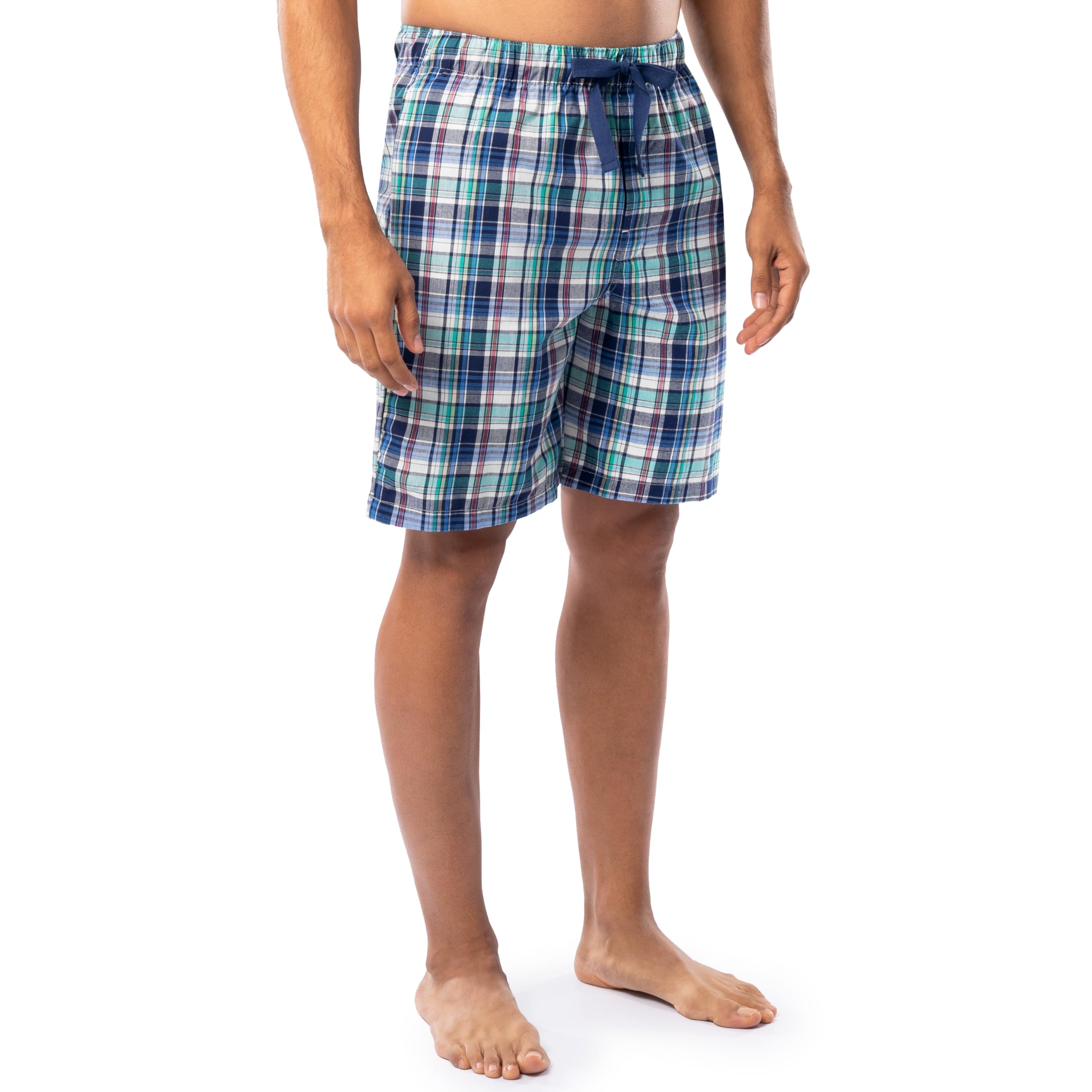 IZOD Men's Printed Poplin Relaxed Fit Drawstring Sleep Shorts - Comfortable Lounge & Sleepwear for Home & Travel