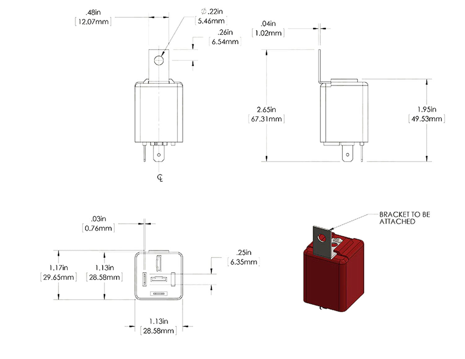 12V 2 Pin FLL007 FL2 Electronic Flasher Relay for LED Turn Signal Hyper Flash Fix - Compatible with Motorcycles, Cars, Trucks & Trailers - Easy Installation & Improved Safety