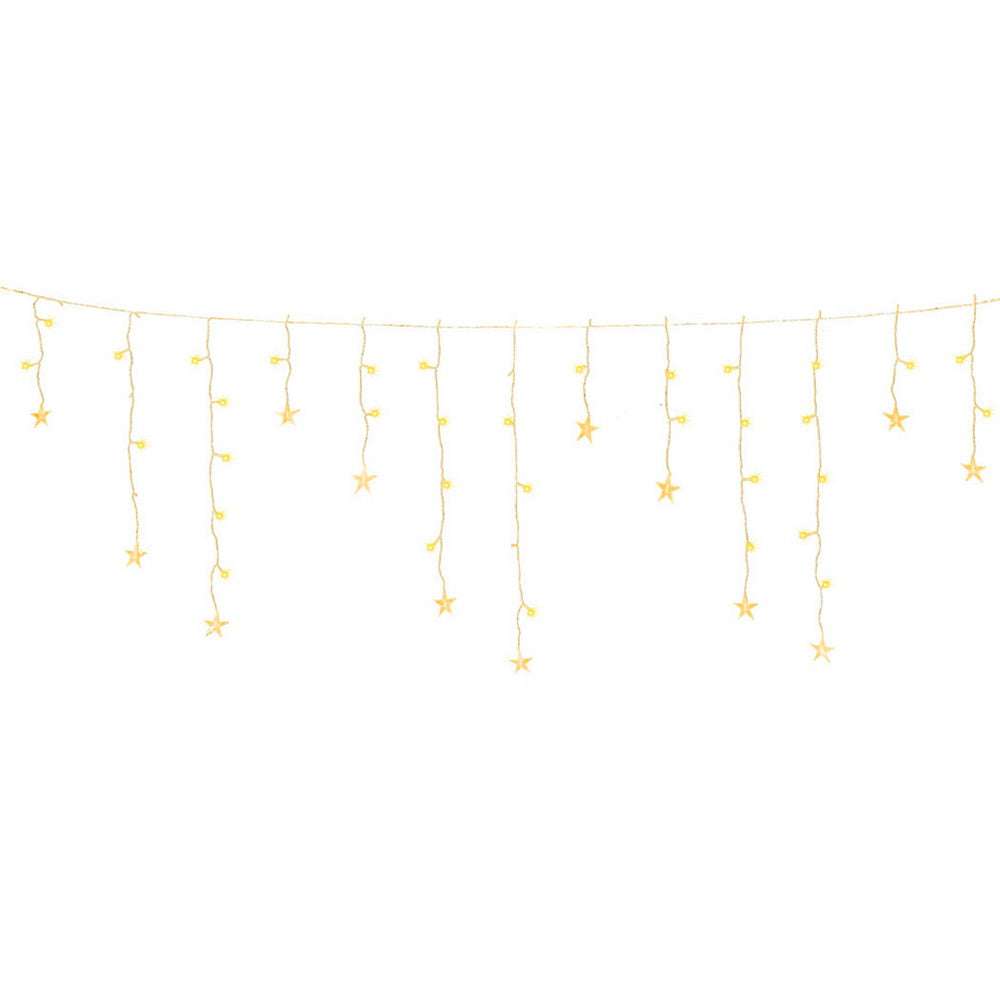 160 LED 6M/20FT Solar Powered Christmas Icicle Lights - Warm White Waterproof Outdoor String Lights for Holiday Decorations, Christmas Tree, Garden, Patio, and Roof Decor