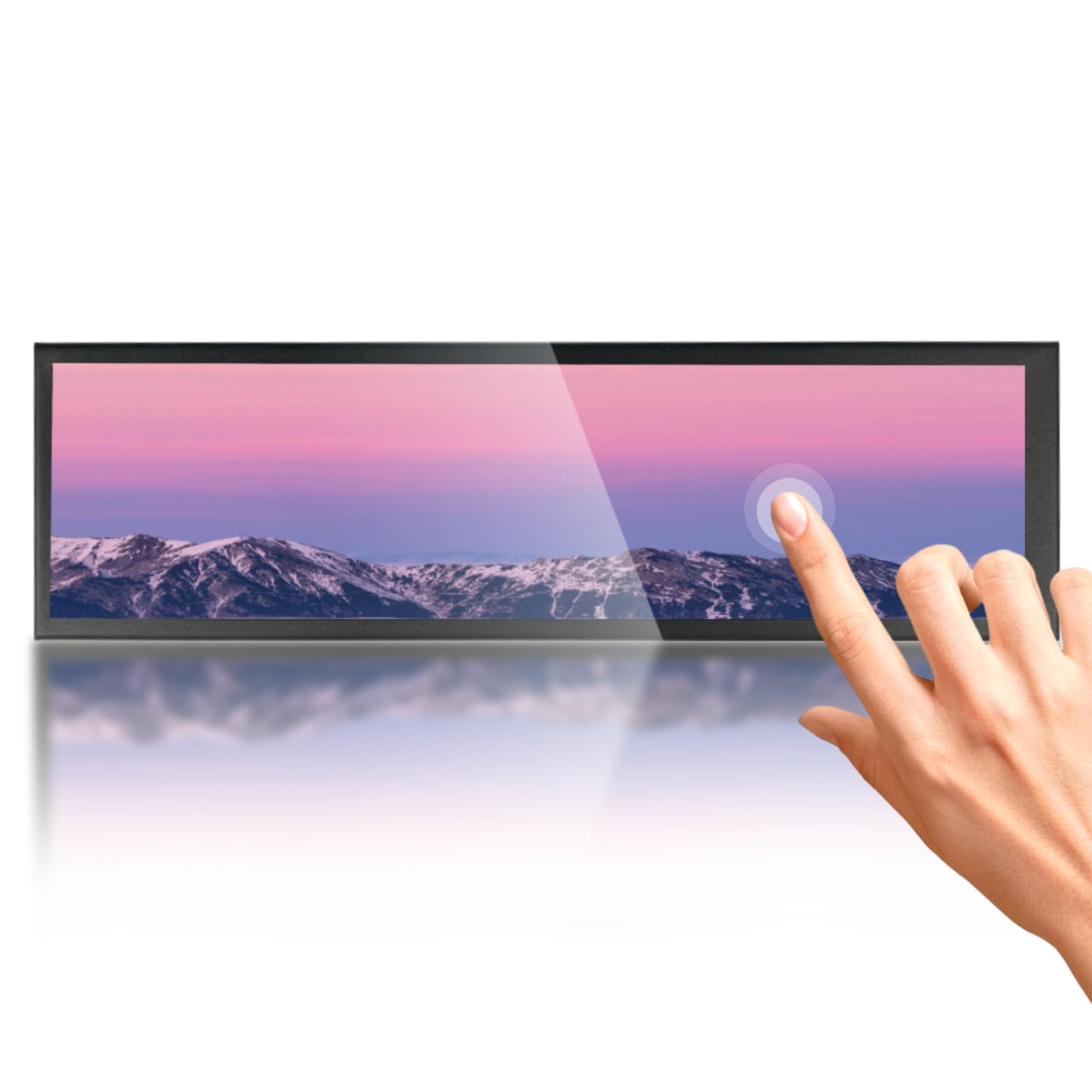 Yunseity 8.8 Inch Portable Monitor - 480x1920 HD LCD Display with 170° Viewing Angle, 60Hz Refresh Rate, HDR & 600 Nits Brightness - Eye Care USB Monitor for Raspberry Pi, Gaming & Office Work