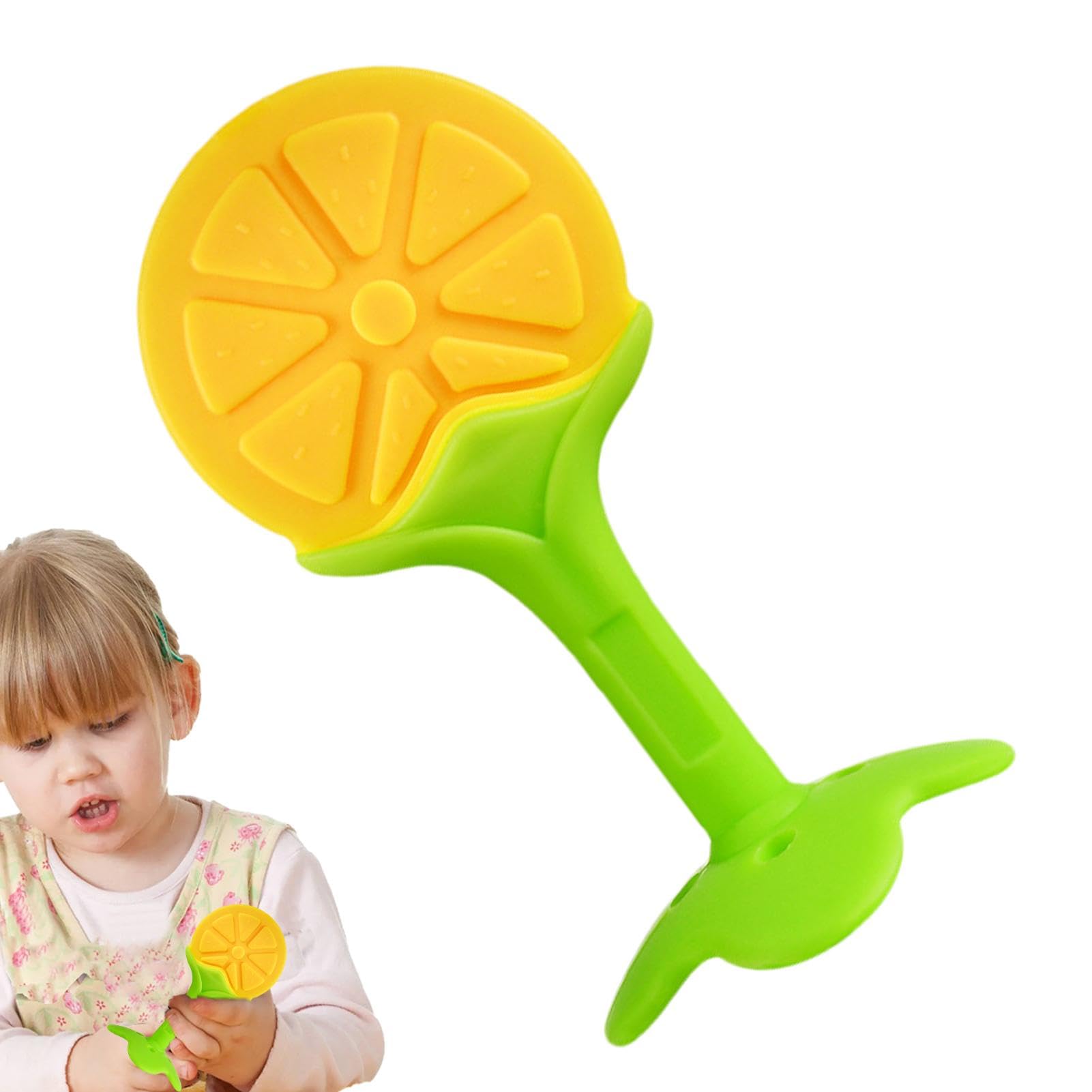 Soft Silicone Fruit Teether Toy for Babies & Toddlers - Sensory Teething Relief, Soothing Chew Toy for Teething Pain | Perfect for On-the-Go, Daycare & Developmental Play