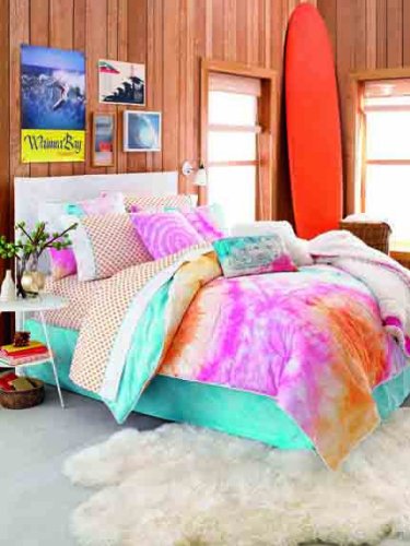Malibu Surfer Twin Comforter Set for Teens - Coastal Beach Bedding with Matching Pillowcases - Perfect for Teen Bedrooms, Dorm Rooms & Beach House Decor