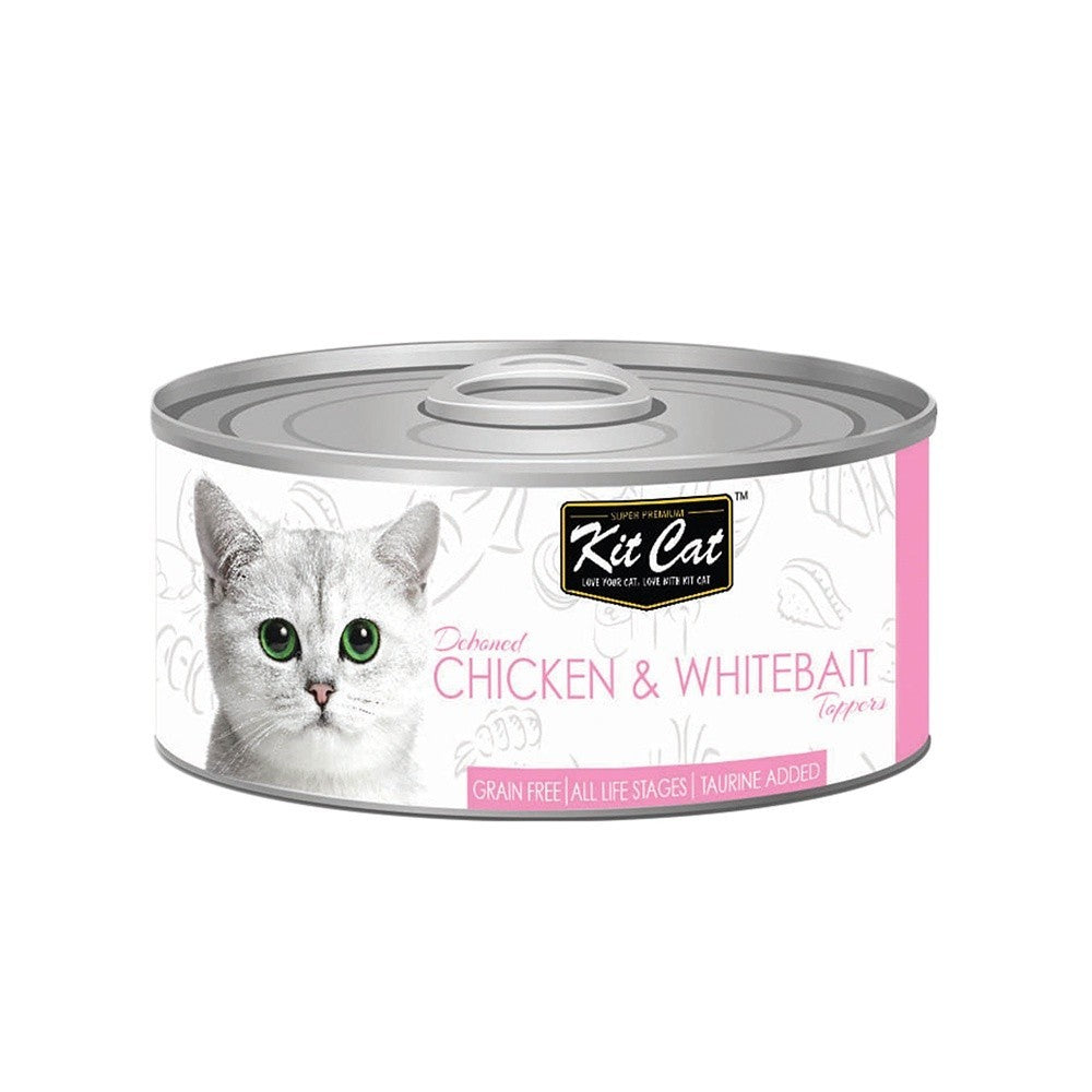 24-Pack Kit Cat Deboned Food Topper for Adult Cats & Kittens - 80g Pouches, 22 Flavor Variety - Perfect for Mealtime Enhancement & Picky Eaters