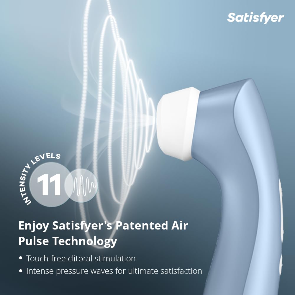 Satisfyer Pro 2+ Vibrator - Best Clitoral Suction Stimulator for Women | Rechargeable Adult Sex Toy with 11 Vibration Modes | Waterproof & Quiet Design for Solo Play & Couples Use | Female Wellness & Pleasure Device (Blue)