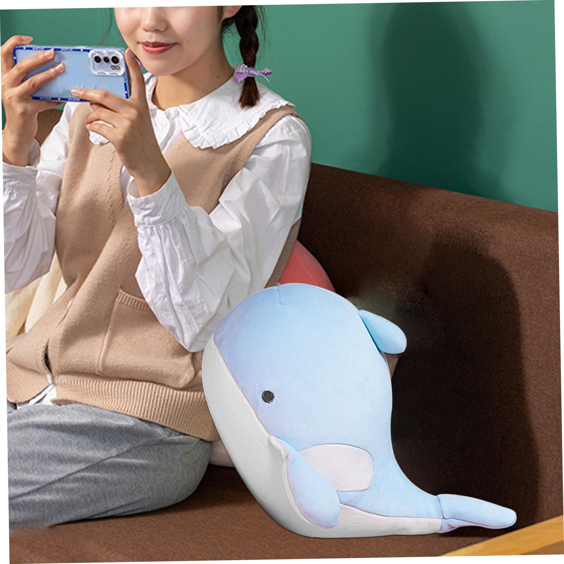 **2-in-1 Whale Neck Pillow for Kids - Soft & Cute Travel Pillow with Stuffed Animal Design - Perfect for Airplane, Car Rides & Nap Time**    (Note: This optimized title includes keywords like 