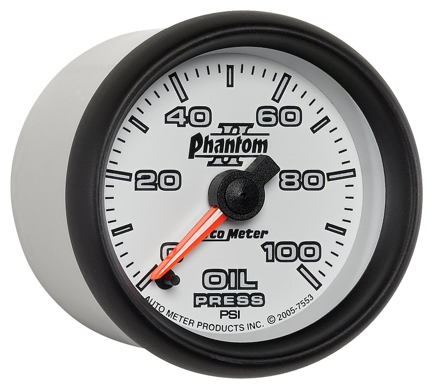 Auto Meter 7553 Phantom II Electric Oil Pressure Gauge - 2-1/16