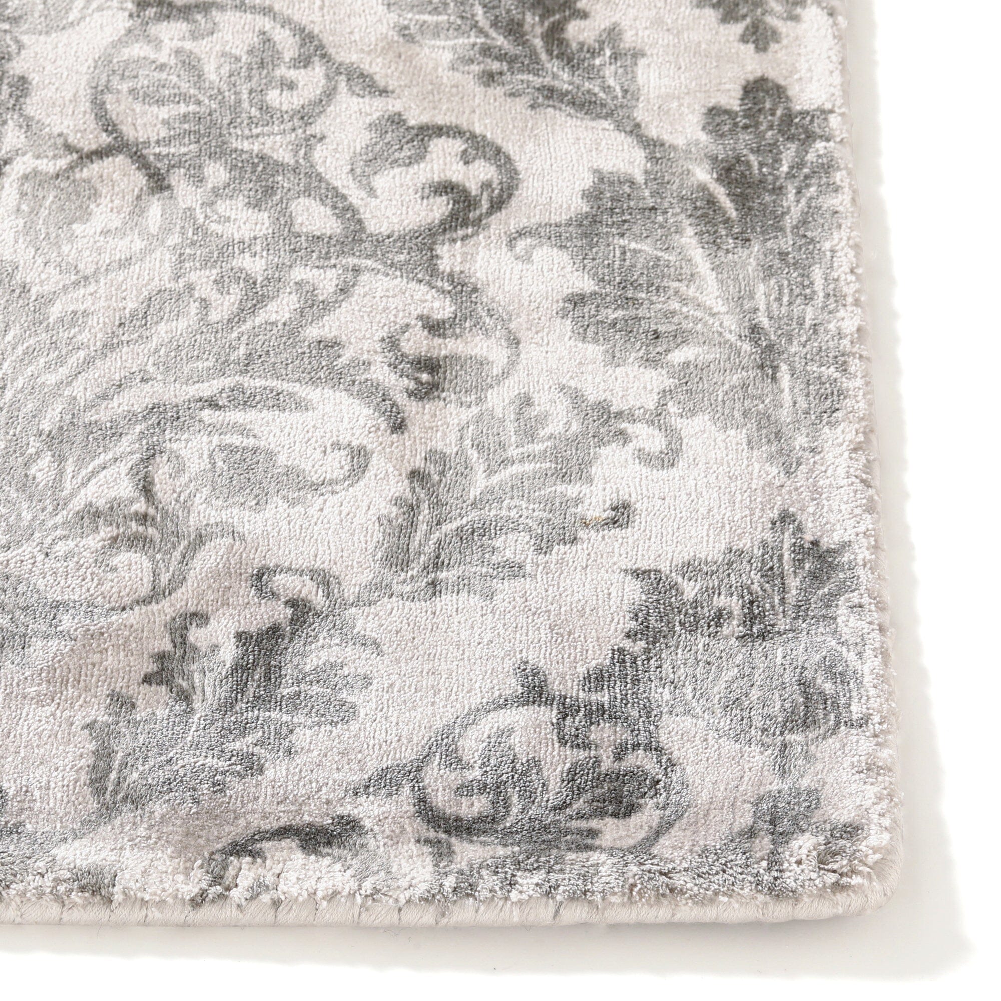 Luxury Damask Viscose Area Rug 8'6