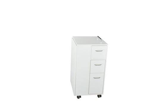 Portable White Folding Manicure Table with Storage Cabinet - Professional Nail Salon Equipment for Home & Spa Use - BA3902