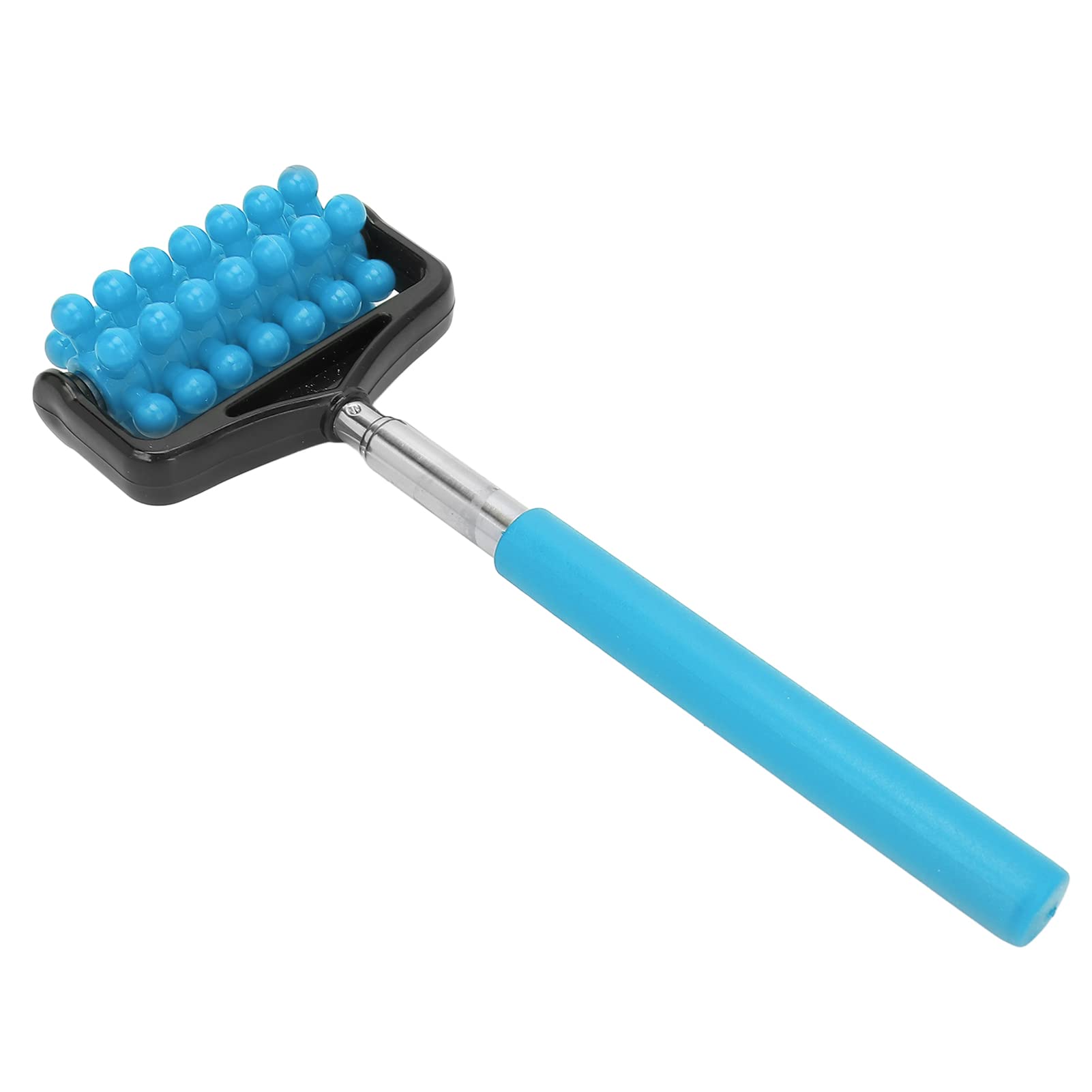 Uxsiya Adjustable Telescopic Massage Stick - Ergonomic Handle for Muscle Soreness Relief, Flexible Back Roller for Arms, Head & Body - Durable Wear-Resistant Design (Sky Blue) - Perfect for Post-Workout Recovery, Office Stress Relief & Home Relaxation