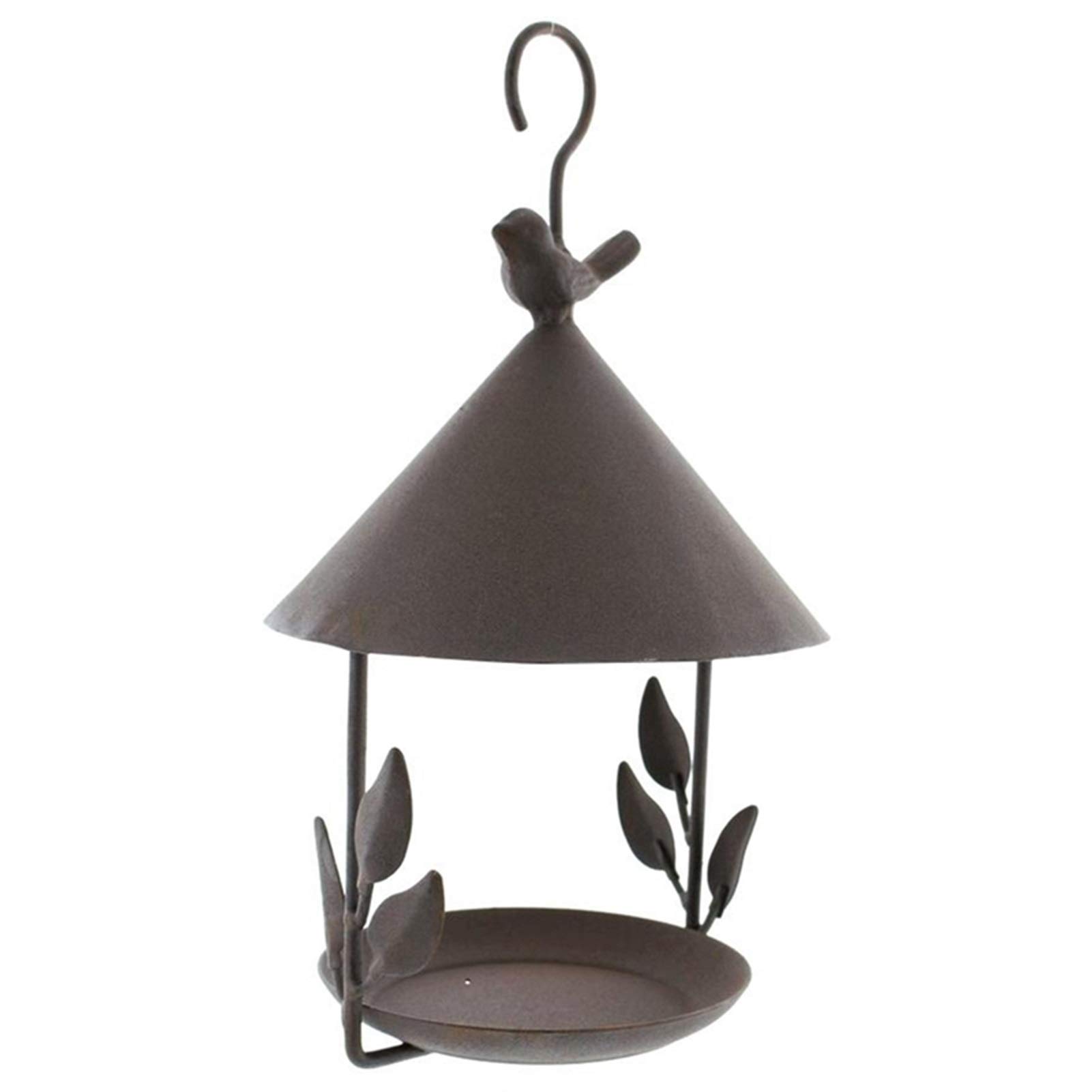 MIAOMSI Hanging Bird Feeder - Heavy Duty Iron, Rainproof & Windproof Outdoor Bird Feeder for Wild Birds - Perfect for Garden, Patio, and Backyard Bird Watching