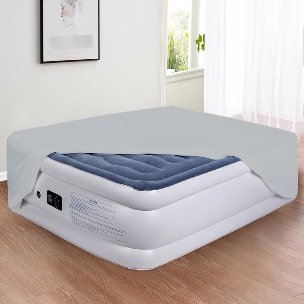 Bedecor Premium Twin XL Air Mattress Sheets - Super Soft, Breathable & Removable Cover with Elastic Band for Deep Pockets up to 21
