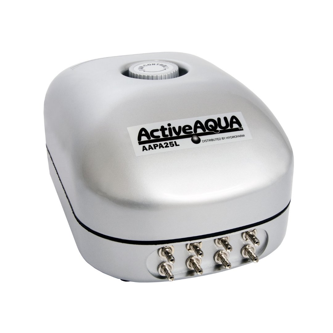 Active Aqua 8 Outlet Air Pump 12W 25L/min - High Performance Aquarium Air Pump for Fish Tanks, Hydroponics & Pond Aeration