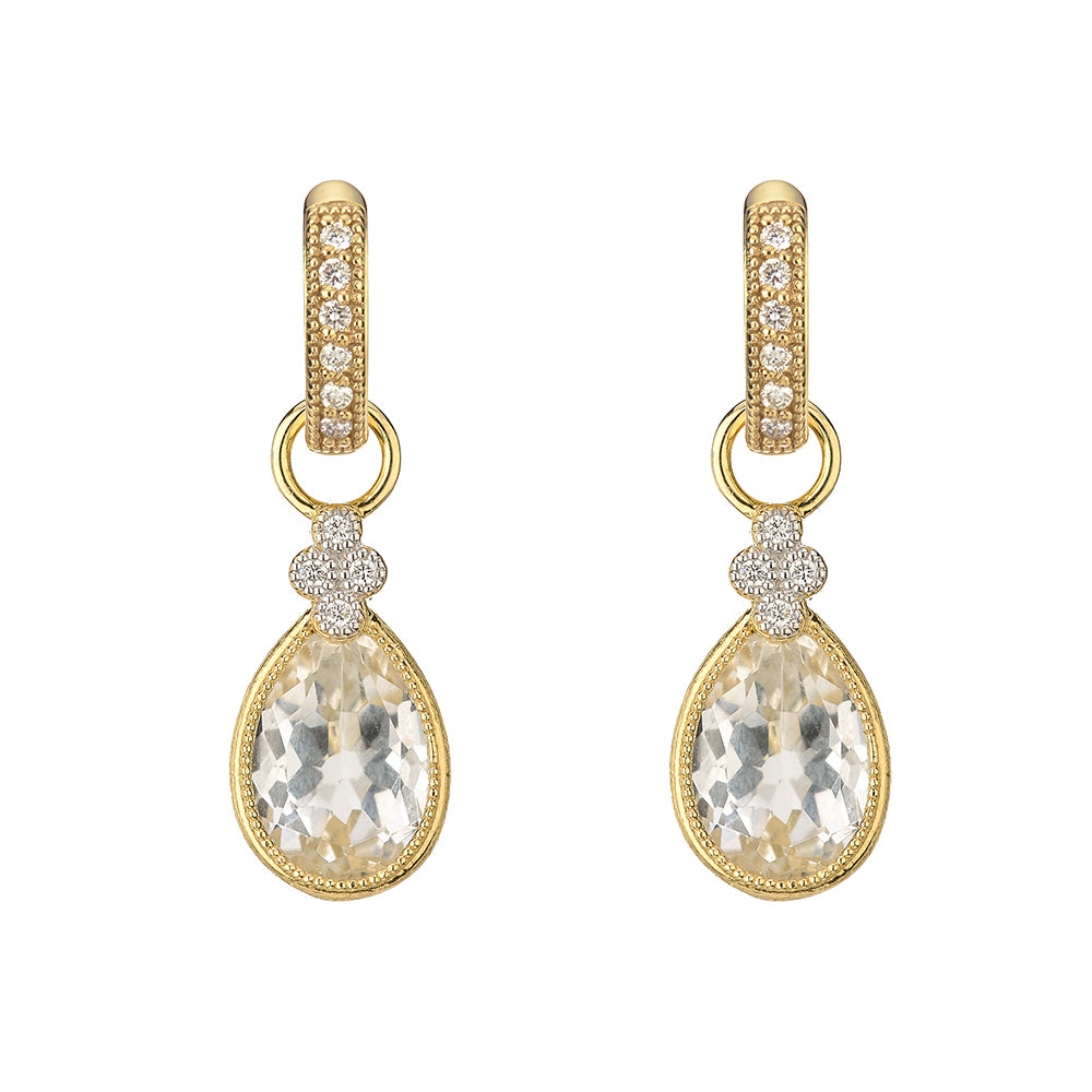 Jude Frances Provence Pear Stone Earrings - Elegant Dangle Charms for Women | Perfect for Weddings, Parties & Everyday Wear