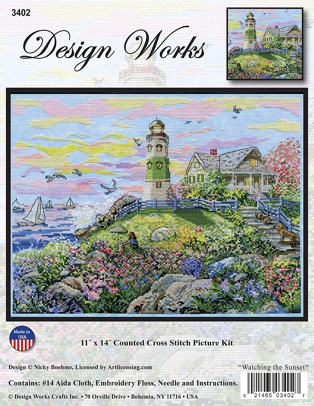 Design Works Crafts Counted Cross Stitch Kit - Complete Embroidery Set with Patterns & Threads | Perfect for DIY Home Decor, Gifts & Relaxation