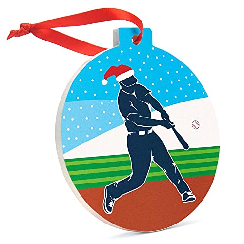 Baseball Player With Santa Hat