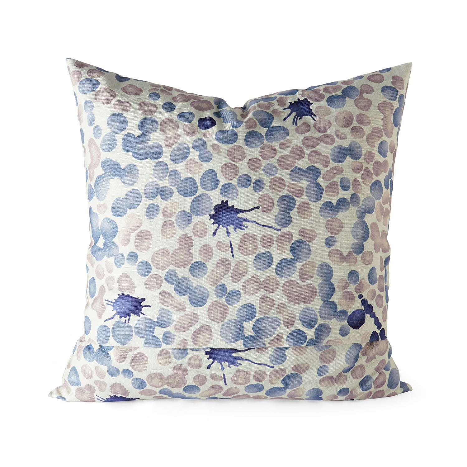 Pebbles Blue Abstract Textured Printed Cotton Cushion Covers (Set of 2) - Soft Decorative Throw Pillow Cases for Sofa, Bed & Home Decor