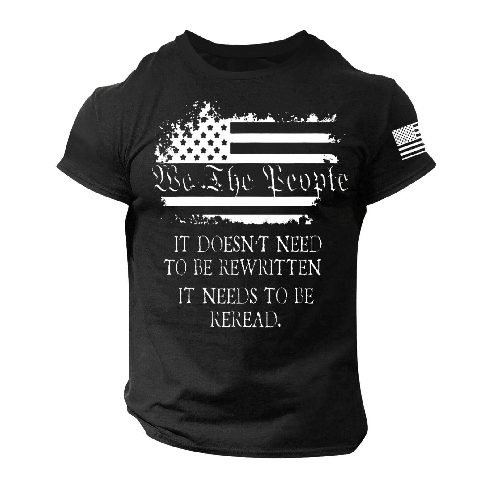 Men's Casual Short Sleeve Graphic T-Shirt - 4th of July Patriotic Tee for Summer | Perfect for Independence Day Celebrations, BBQ Parties & Casual Outings