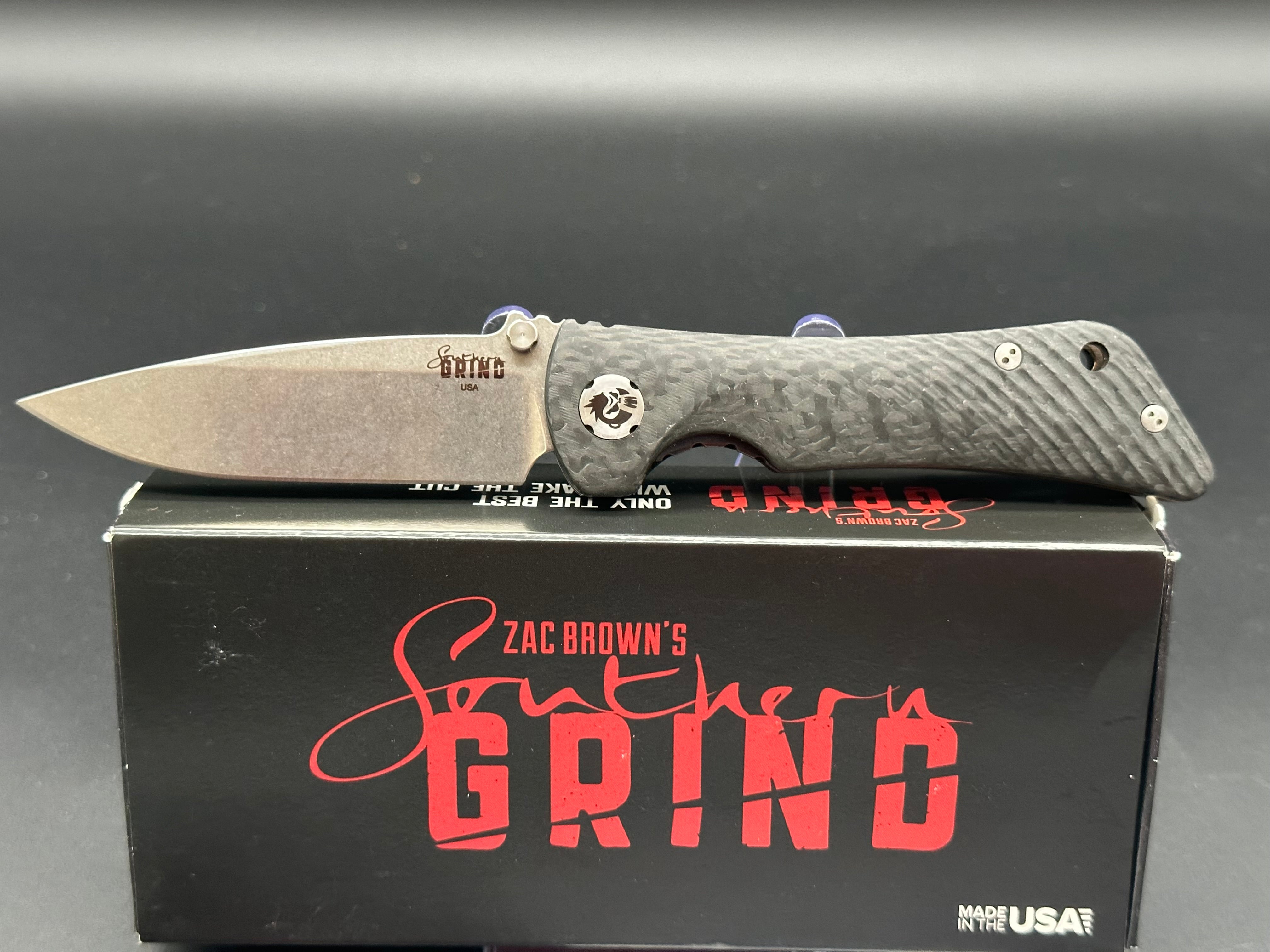 Southern Grind Spider Monkey Folding Knife - Satin Finish, Carbon Fiber Handle - Perfect for Camping, Hiking & Everyday Carry (EDC)