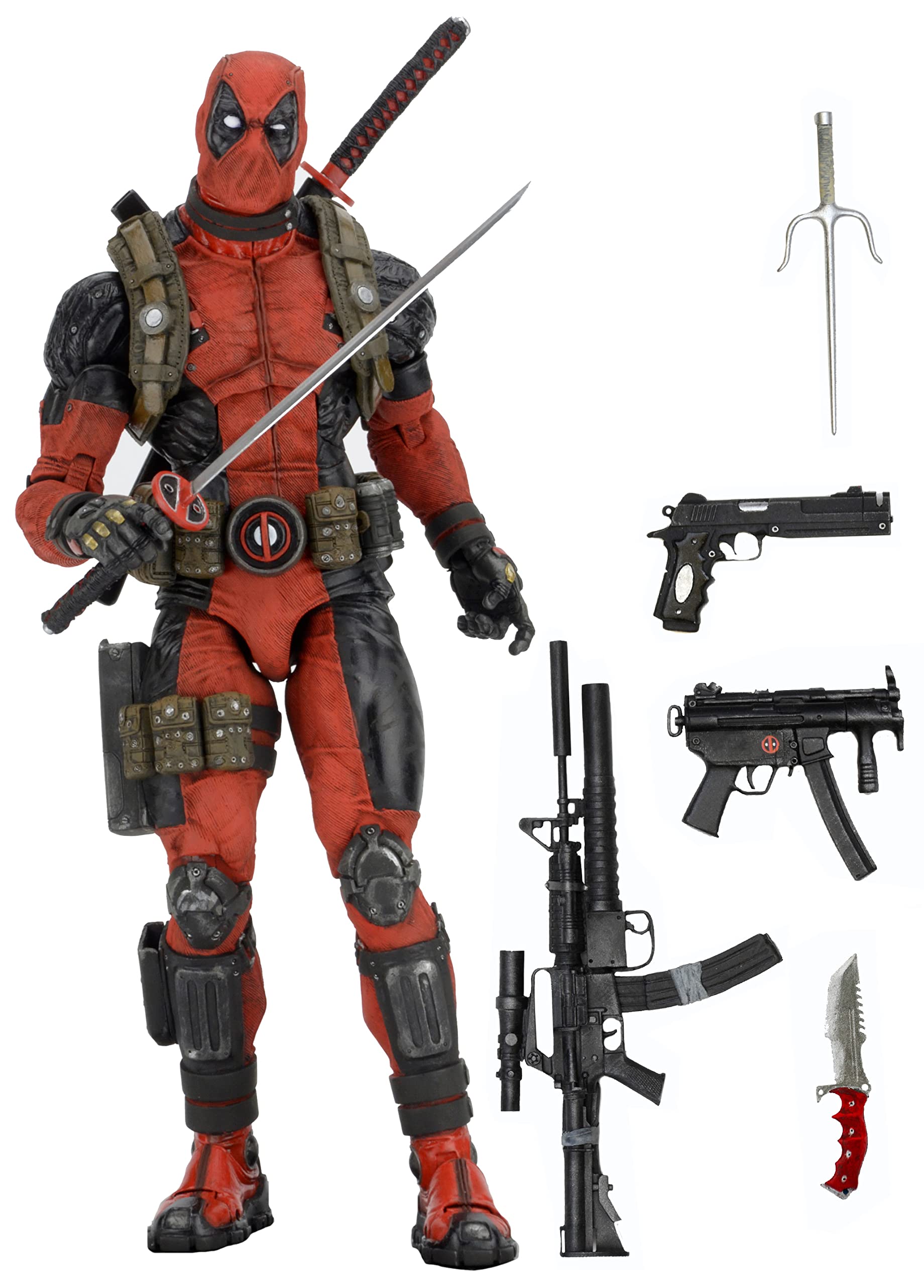 NECA Marvel Classics Deadpool 1/4 Scale Action Figure - Collectible Movie Character Model Toy for Display, Cosplay & Gift Giving - Perfect for Marvel Fans & Collectors