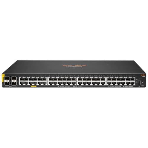Aruba 6000 48G Class4 PoE 4SFP+ Switch | 48-Port Managed Gigabit Ethernet | 10/100/1000Base-T, 100/1000Base-X | Layer 3 Support | Modular Design | 4 SFP+ Slots | 370W PoE Budget | Ideal for Enterprise Networks, Data Centers & High-Performance Office Environments