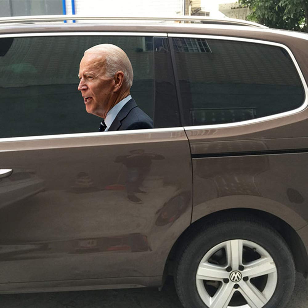 Joe Biden Car Window Sticker - Ride with Biden Decal for Passenger Side - Support 2024 Presidential Election - Left Side Application - Perfect for Political Campaigns, Car Decor & Biden Supporters
