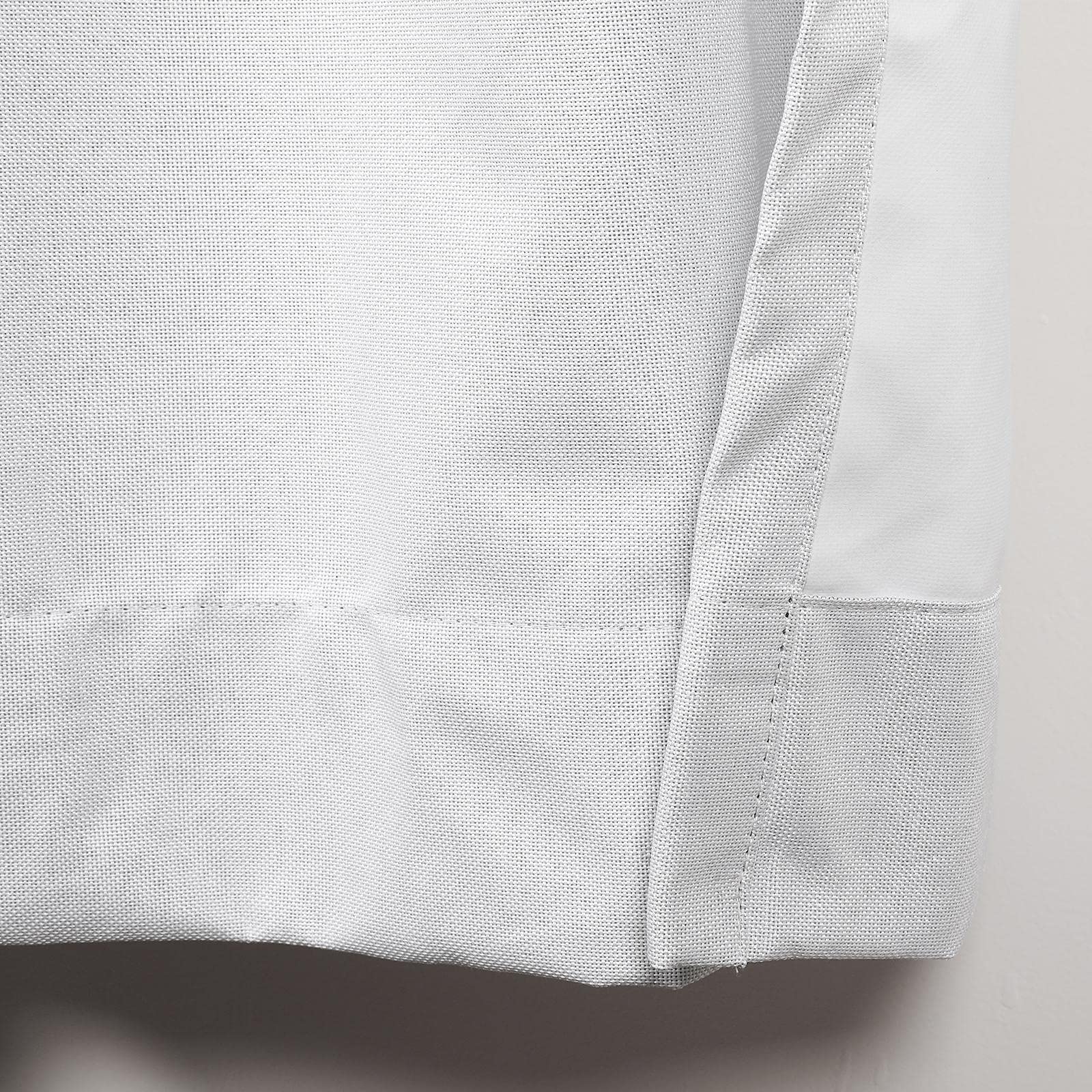 Blackout Thermal Insulated Pinch Pleated Drapes for Living Room - White Linen Curtains Set of 2 (58x96 Inches) - Energy Efficient Window Treatment Panels for Home, Bedroom & Office
