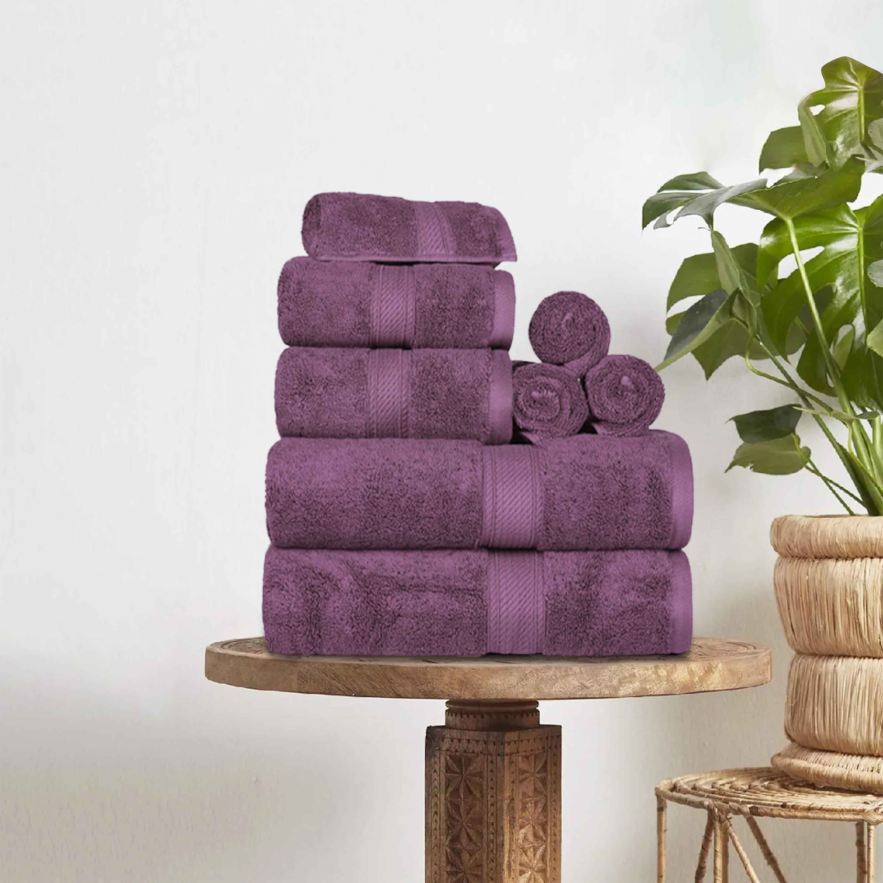 Premium 8-Piece Egyptian Cotton Towel Set - Ultra Soft, Heavyweight & Plush for Bath, Spa & Luxury Home Decor
