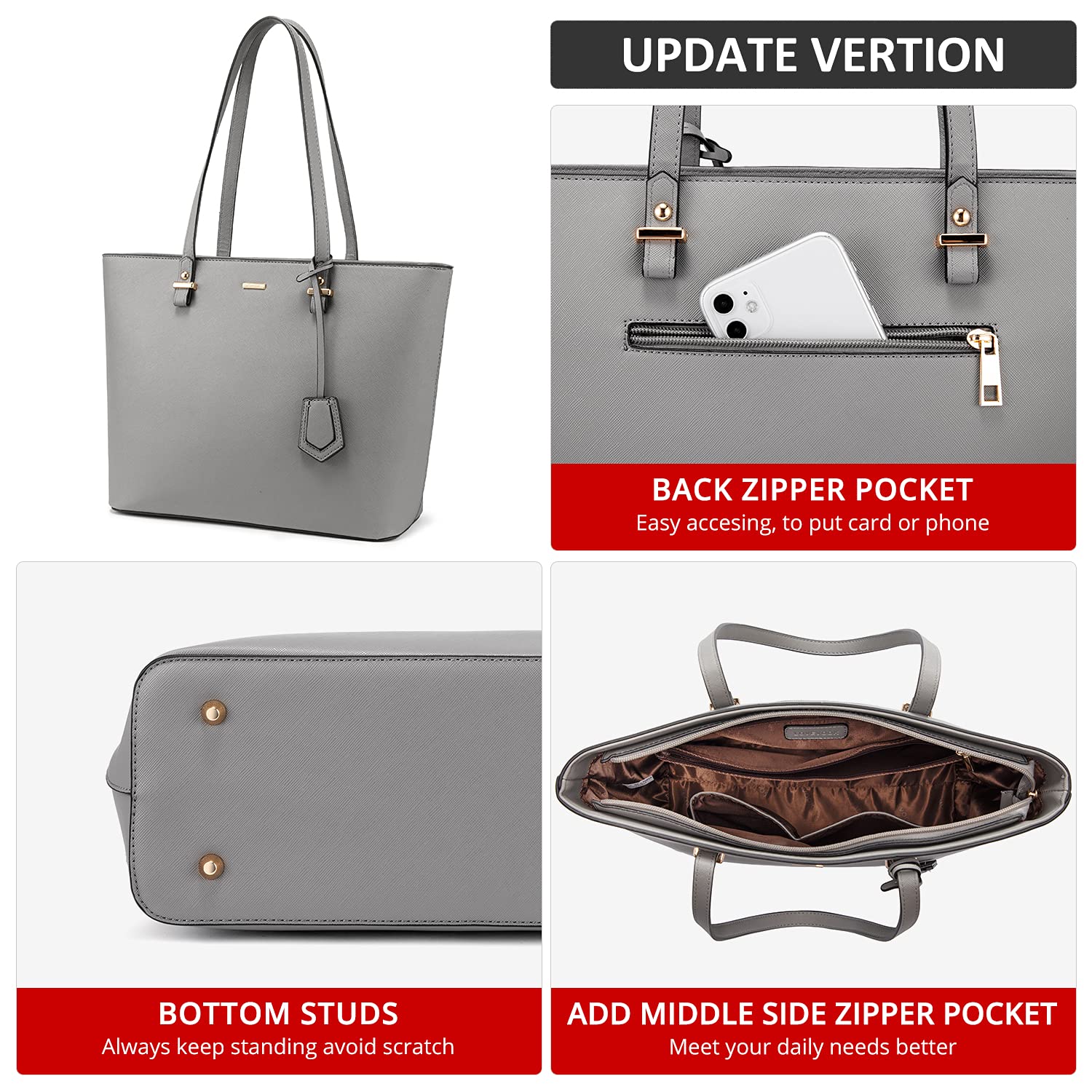 LOVEVOOK Women's Fashion Purses & Handbags - Stylish Tote Bags, Shoulder Bags & Top Handle Satchels for Work, Travel & Everyday Use