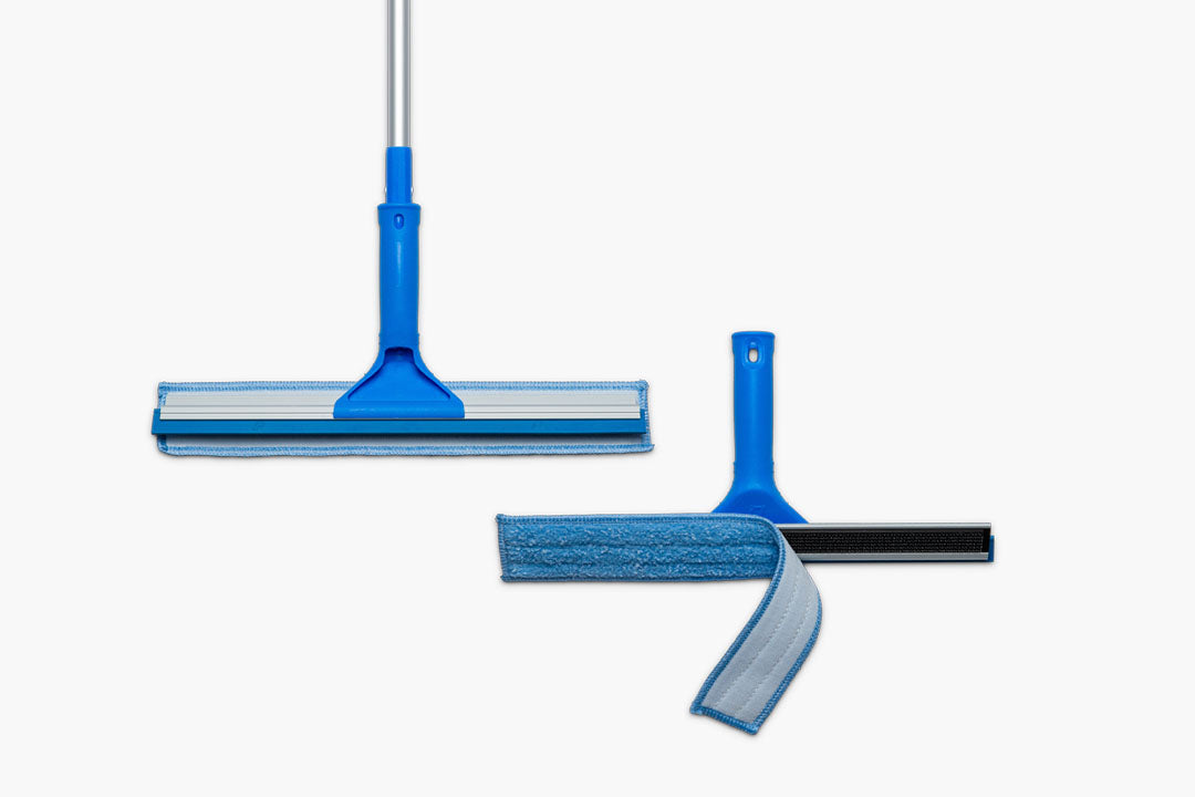 Premium Window Cleaning Squeegee with Microfiber Scrubber - Streak-Free Glass Cleaner for Home, Office & Car Windows - Perfect for Indoor & Outdoor Use