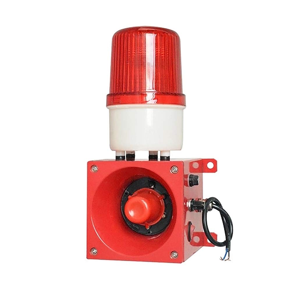 ATO 106-120dB Adjustable Audible & Visual Alarm with Strobe Light - 24V DC Security Siren for Home & Business Warning Systems | Ideal for Emergency Alerts, Industrial Safety, and Security Applications