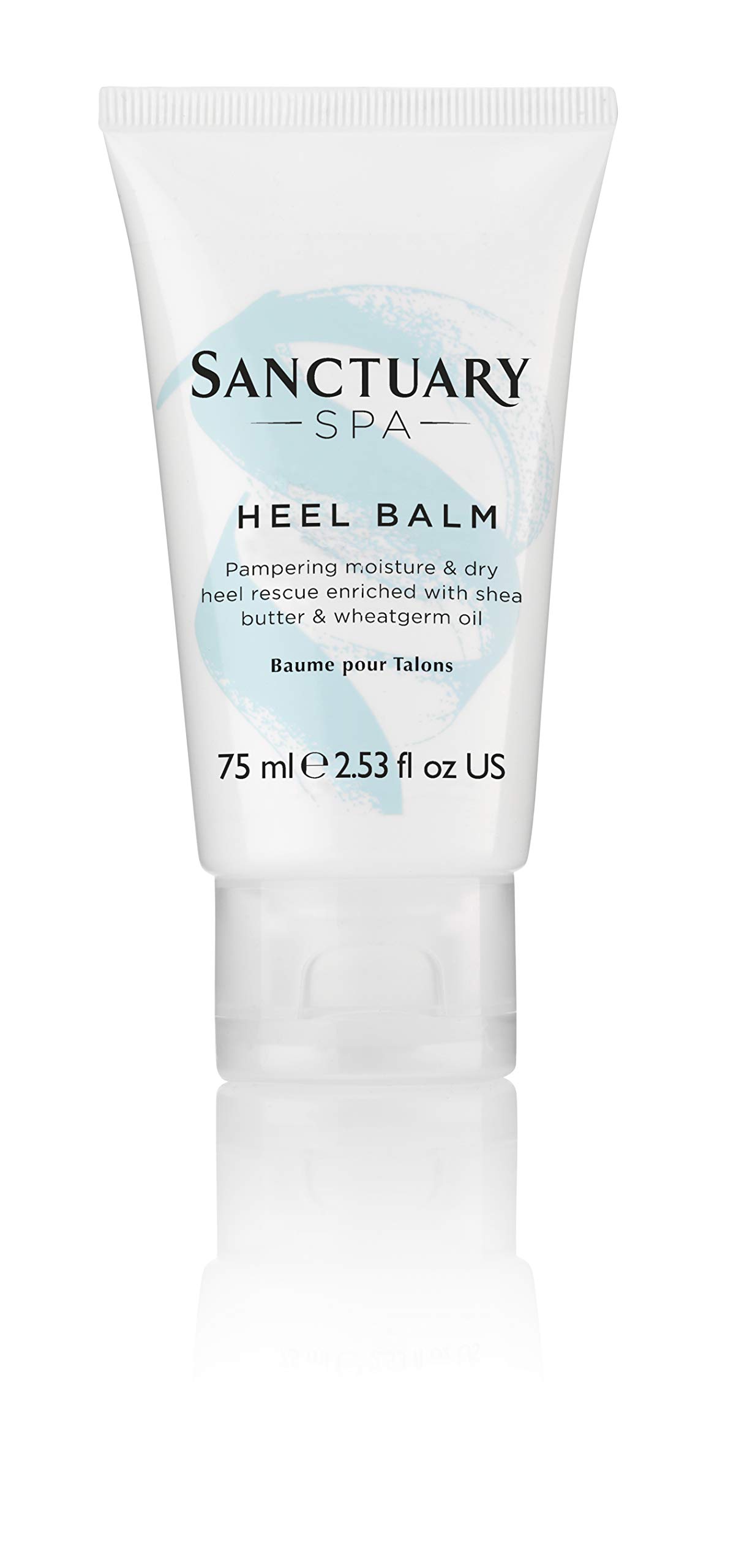 Sanctuary Spa Foot Moisturizer & Heel Balm for Dry Cracked Feet - Shea Butter Enriched Vegan Formula (75ml) | Best for Cracked Heels, Calluses & Overnight Foot Care - Cruelty Free & Paraben Free