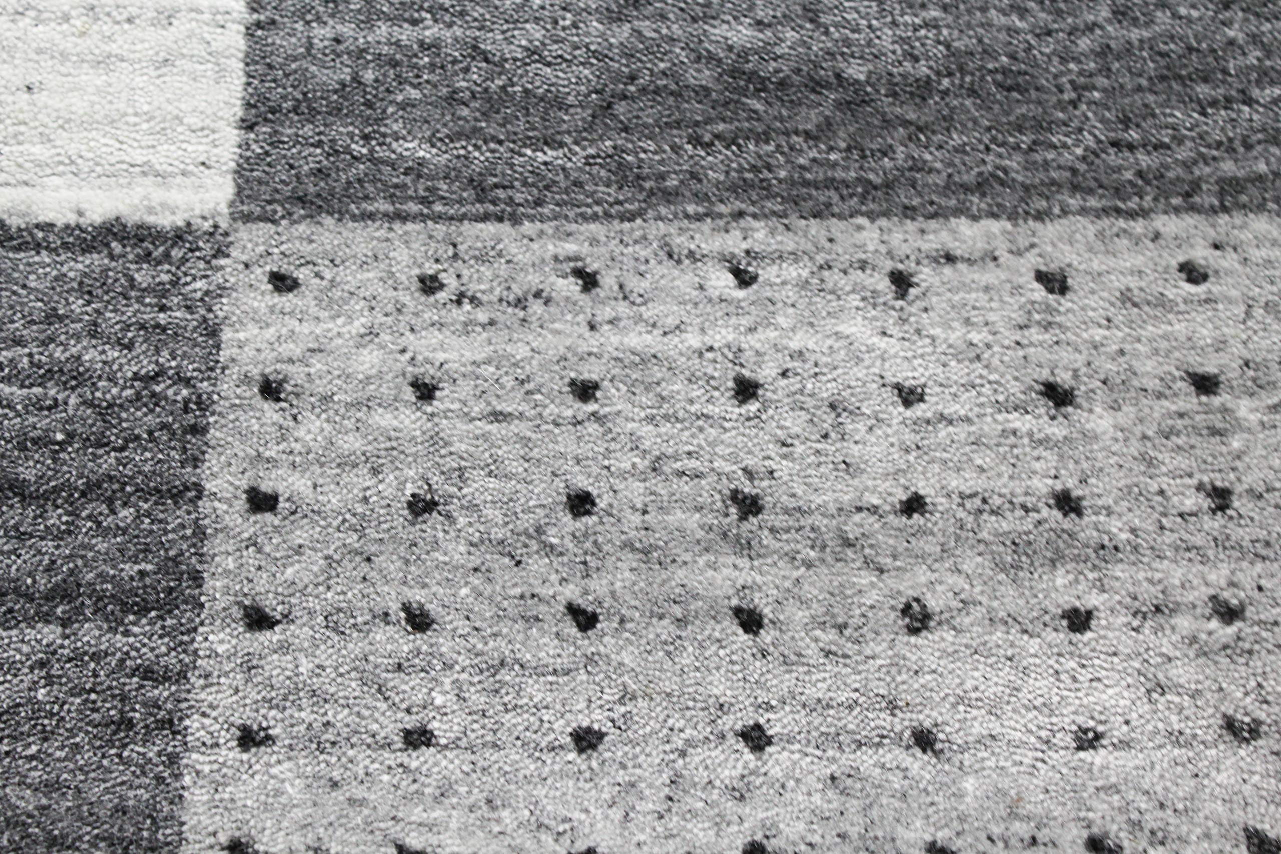 Bashian Collection Luxury Hand Loomed Wool & Viscose Area Rug - 2.6’ x 10’ Ivory/Grey Runner Rug for Entryway, Living Room, Bedroom - Soft & Durable Home Decor for High-Traffic Areas