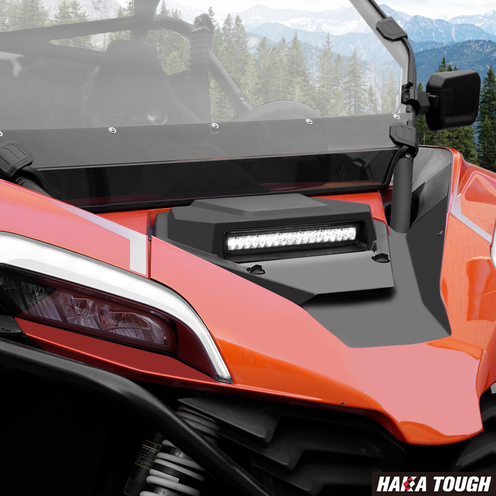 HAKA TOUGH Sport Hood Scoop for CF Moto ZForce 950 (2020-2024) | Front Turbo Hood Scoop with LED Lights | Z Force 950 H.O. EX Sport Accessories | Off-Road & Adventure Riding Upgrade