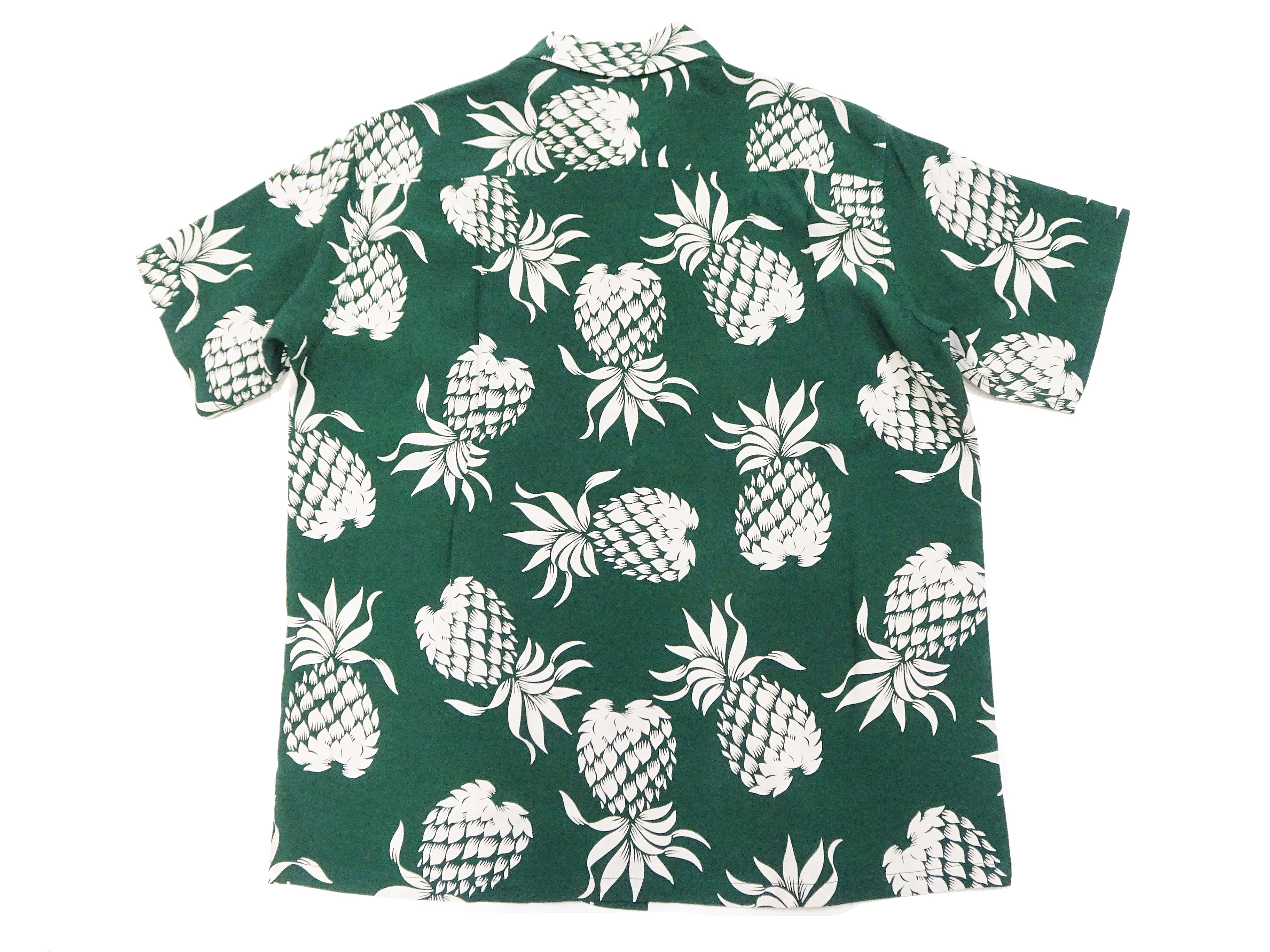 Duke Kahanamoku Hawaiian Shirt for Men - Pineapple Print Short Sleeve Aloha Shirt in Green | Breathable Rayon Fabric | Perfect for Beach Vacation, Luau Party & Summer Outfits (DK36201-146)