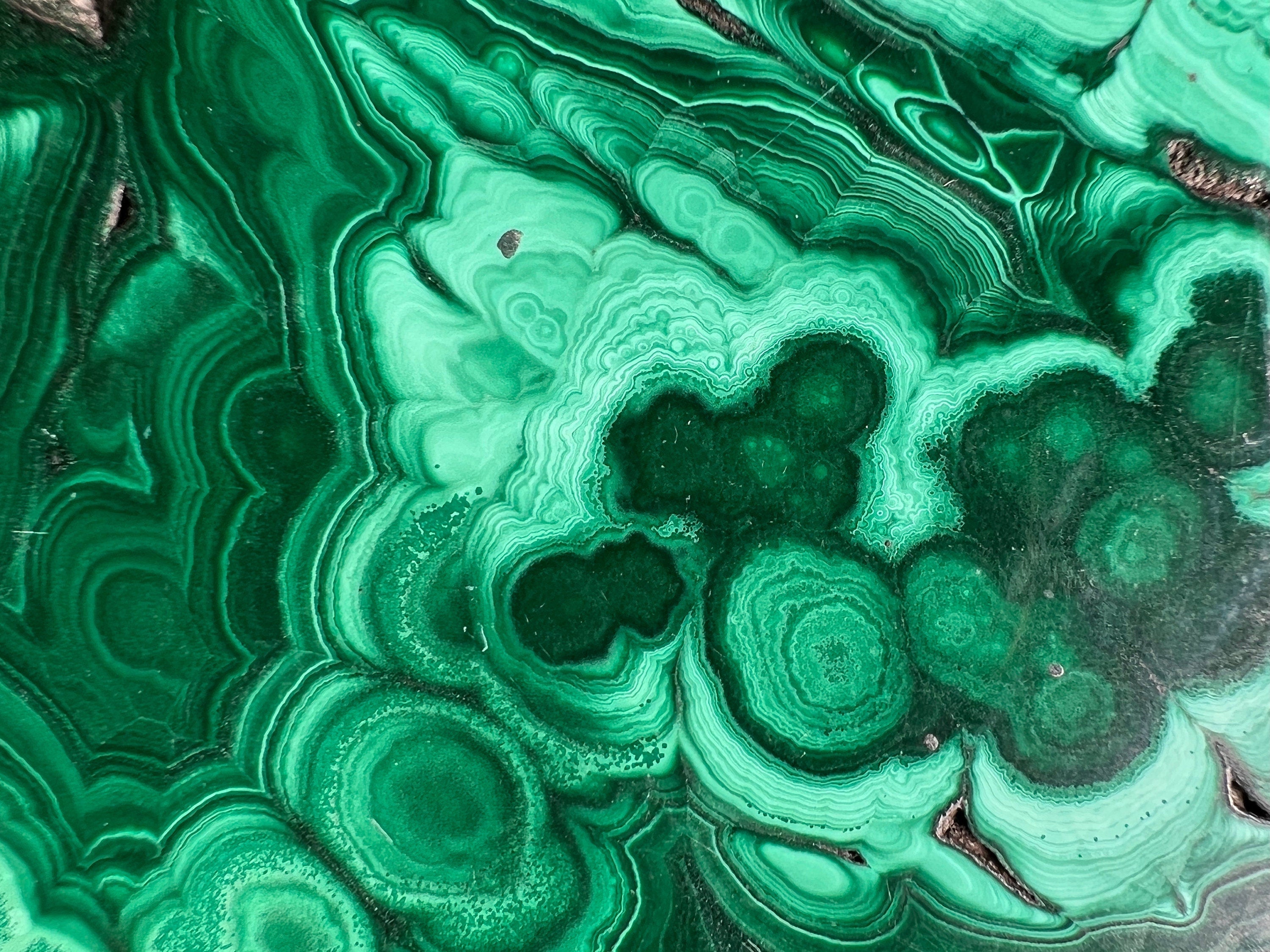 Premium MALACHITE Crystal Slab - Natural Green Malachite Stone for Jewelry Making, Unique Spiritual Gift & Home Decor (50413) - Perfect for Meditation Spaces, Healing Rooms & Luxury Interior Design
