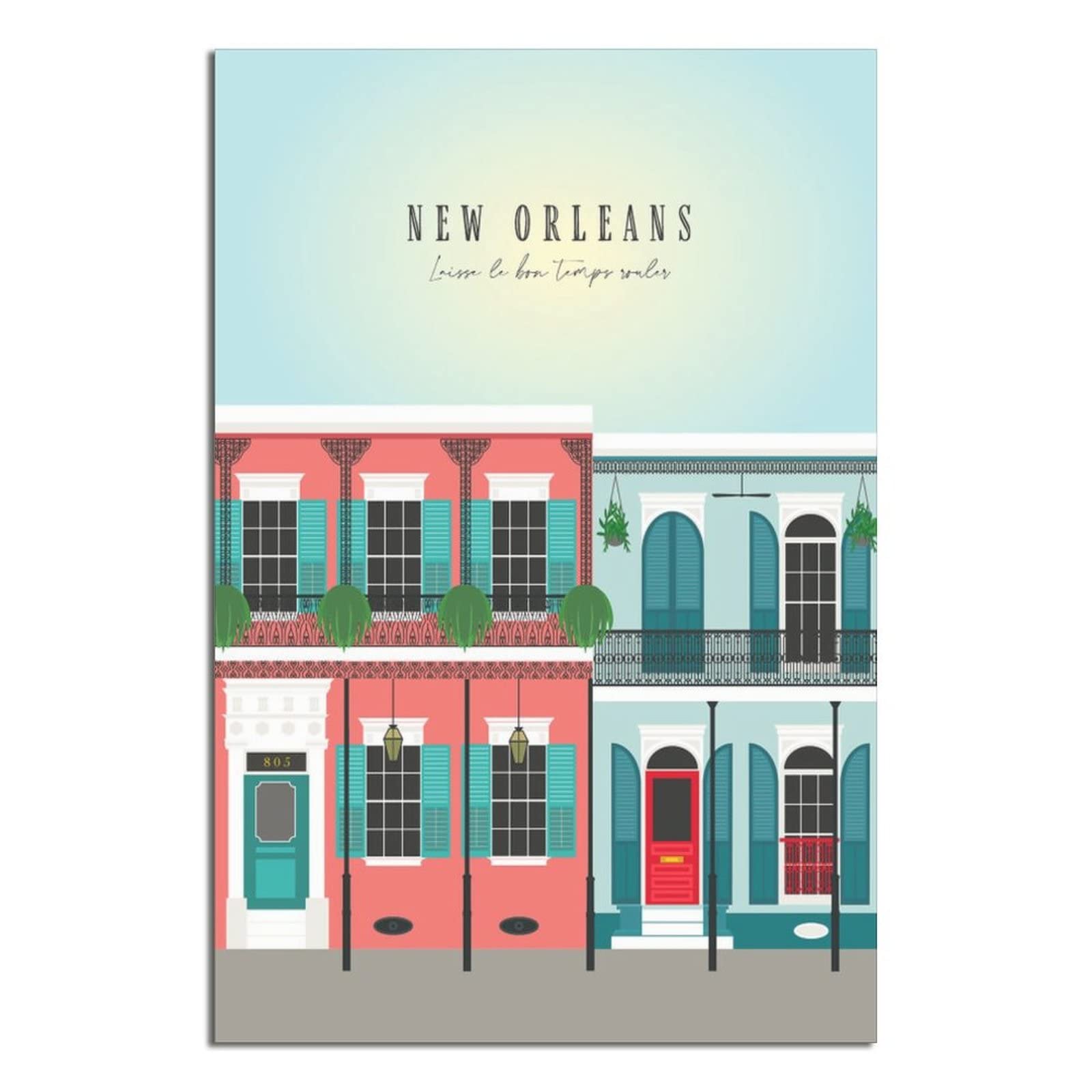 Vintage New Orleans Travel Poster - Canvas Wall Art Decor for Bedroom, Living Room & Office - Perfect Gift for Travel Lovers & Home Decoration