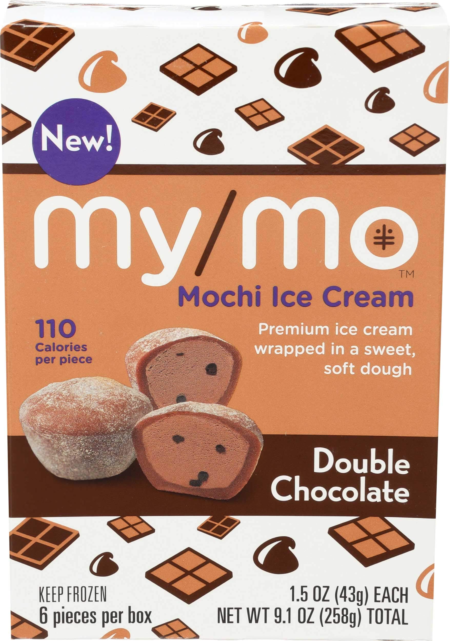 My Mo Mochi Double Chocolate Ice Cream - 12 Pack (9.1 oz Each) | Premium Japanese-Style Ice Cream Bites | Perfect for Parties, Dessert Lovers & Late Night Snacks