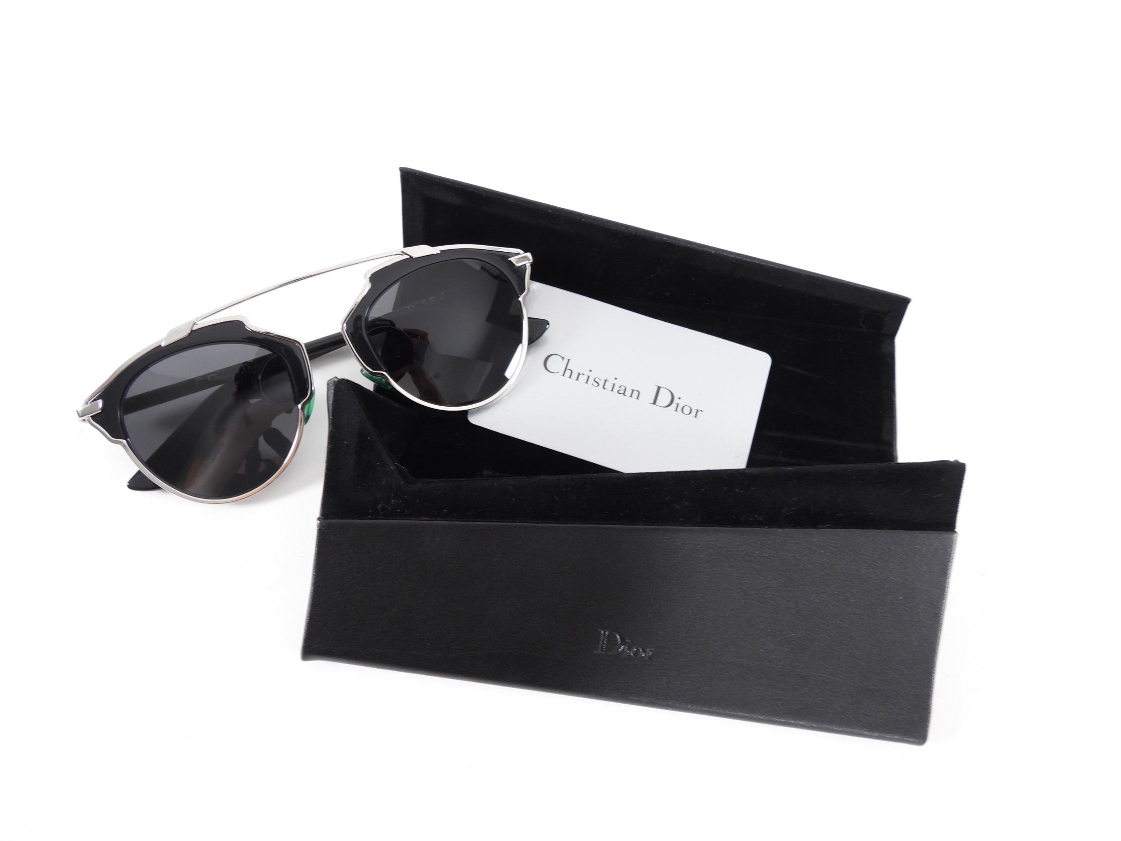 Dior So Real Black and Silver Sunglasses for Women - Luxury Designer Shades for Fashion & Outdoor Activities