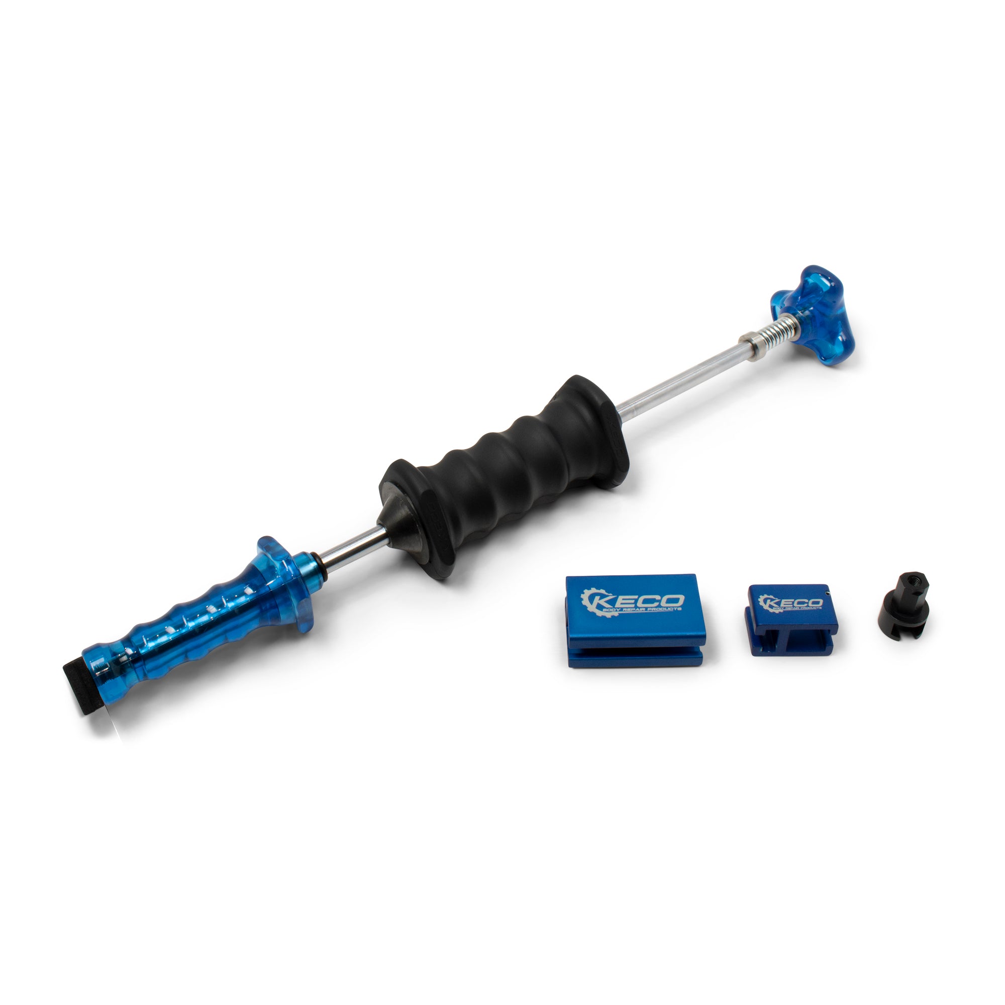 KECO 2.5LB Black Steel Slide Hammer with 2 Adapters - Auto Body Repair, Dent Removal & Mechanical Pulling Tool for Professionals