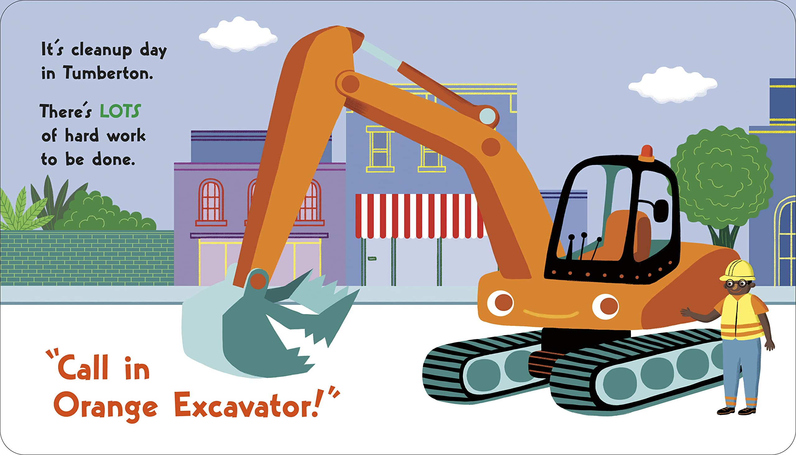 Orange Excavator Toy - Construction Vehicle Playset with Red Truck & Friends - Perfect for Kids Pretend Play & Construction Site Role Play