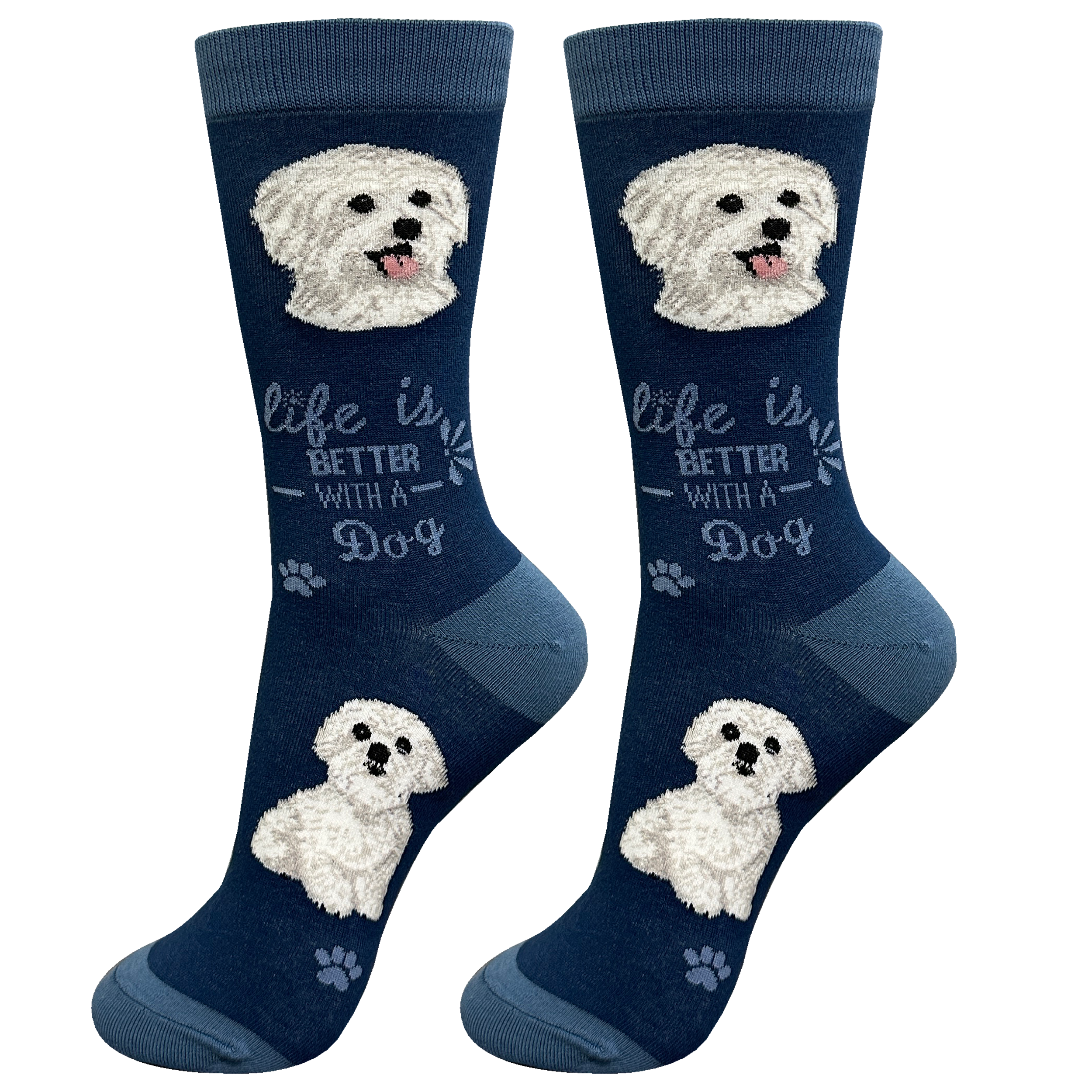 Trendy Maltese Dog Pattern Socks - Fun & Comfortable Novelty Socks for Pet Lovers - Perfect Gift for Dog Owners, Maltese Breed Enthusiasts & Sock Collectors