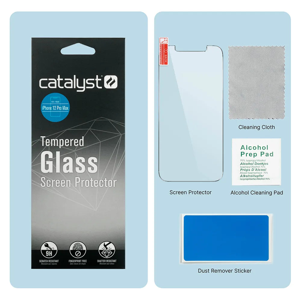iPhone 12 Pro Max Tempered Glass Screen Protector - 9H Hardness, Anti-Scratch, Bubble-Free, HD Clear - Perfect for Daily Use, Gaming & Outdoor Activities