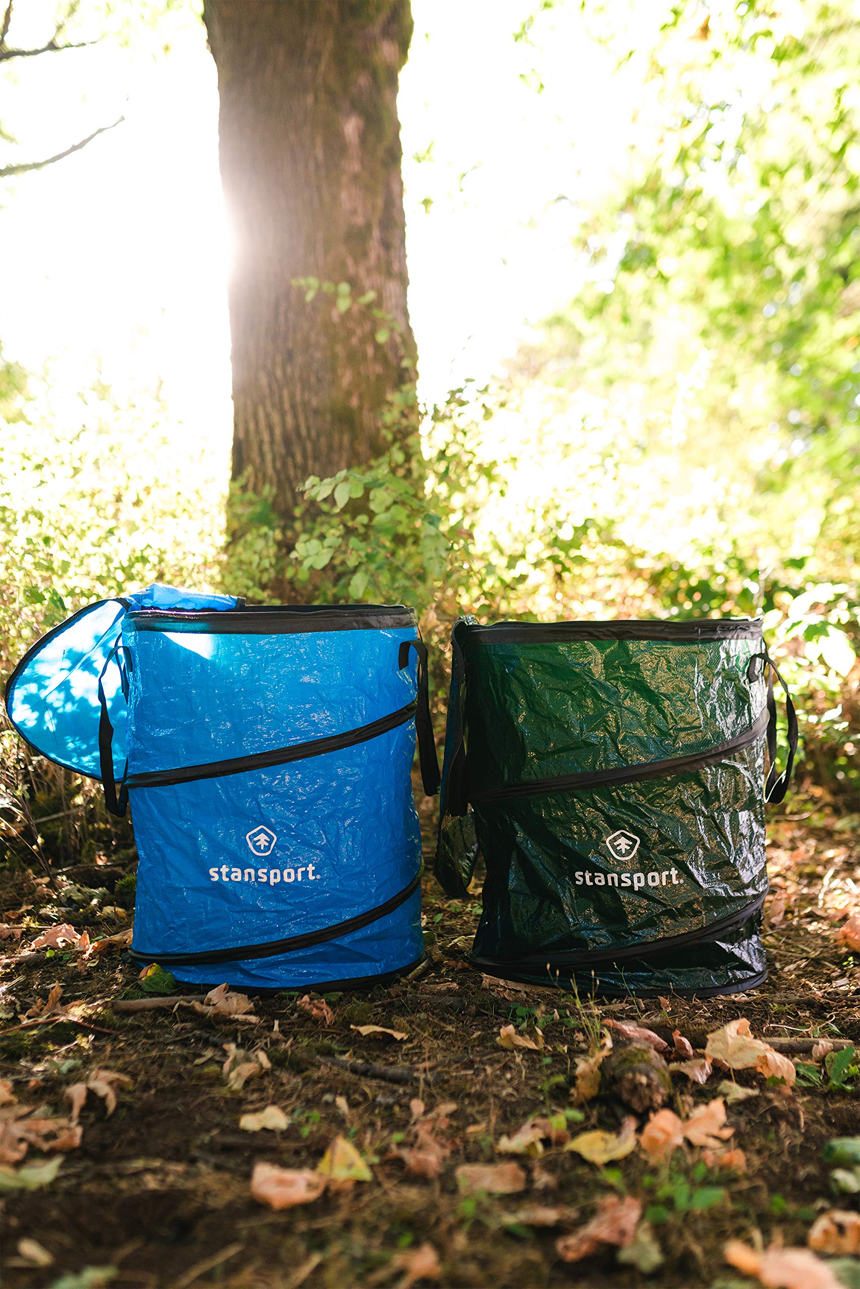 Stansport Collapsible Campsite Carry-All & Trash Can - Portable Outdoor Gear for Camping, Picnics, Hiking & Beach Trips